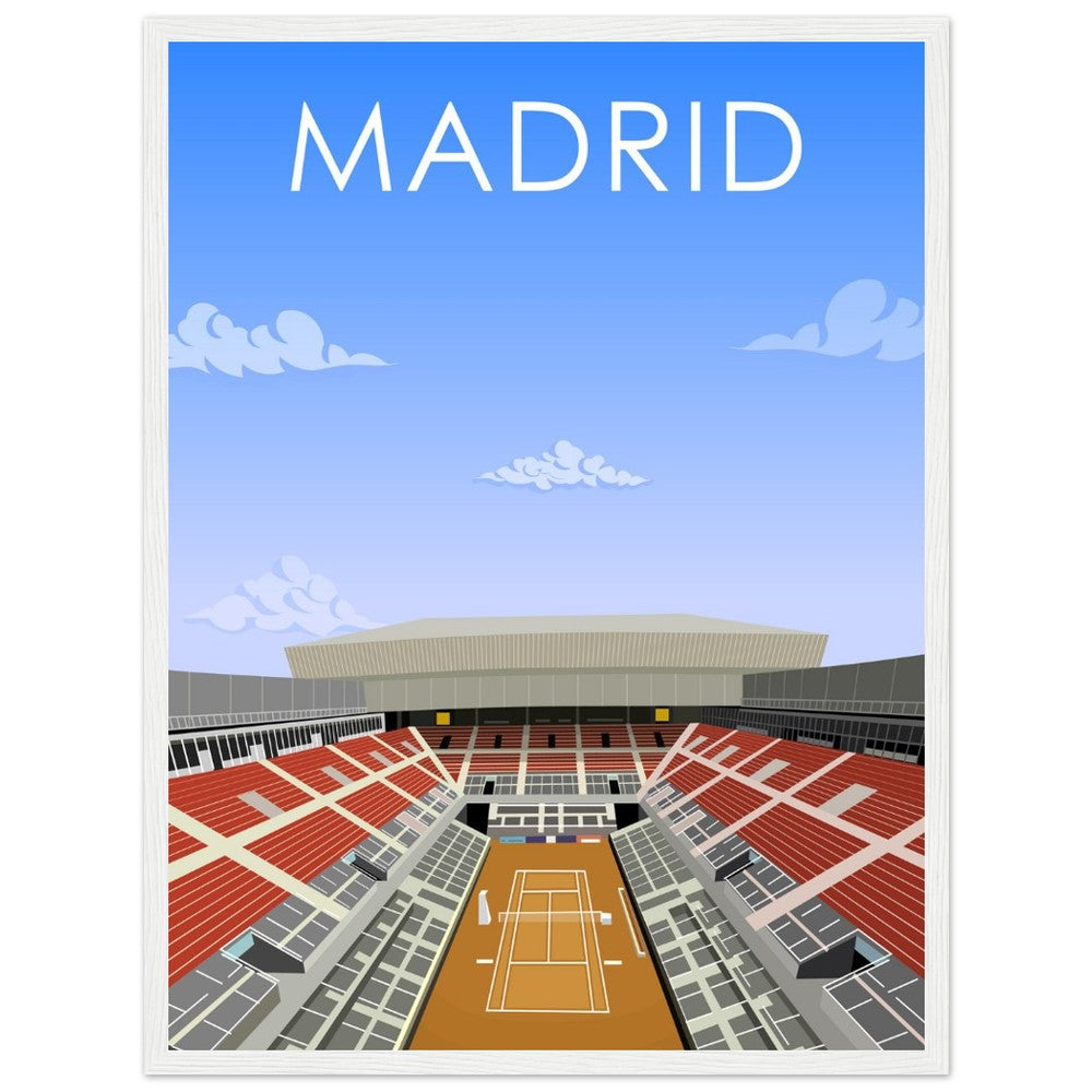 Madrid ATP/WTA Caja Magica Tennis Stadium Poster