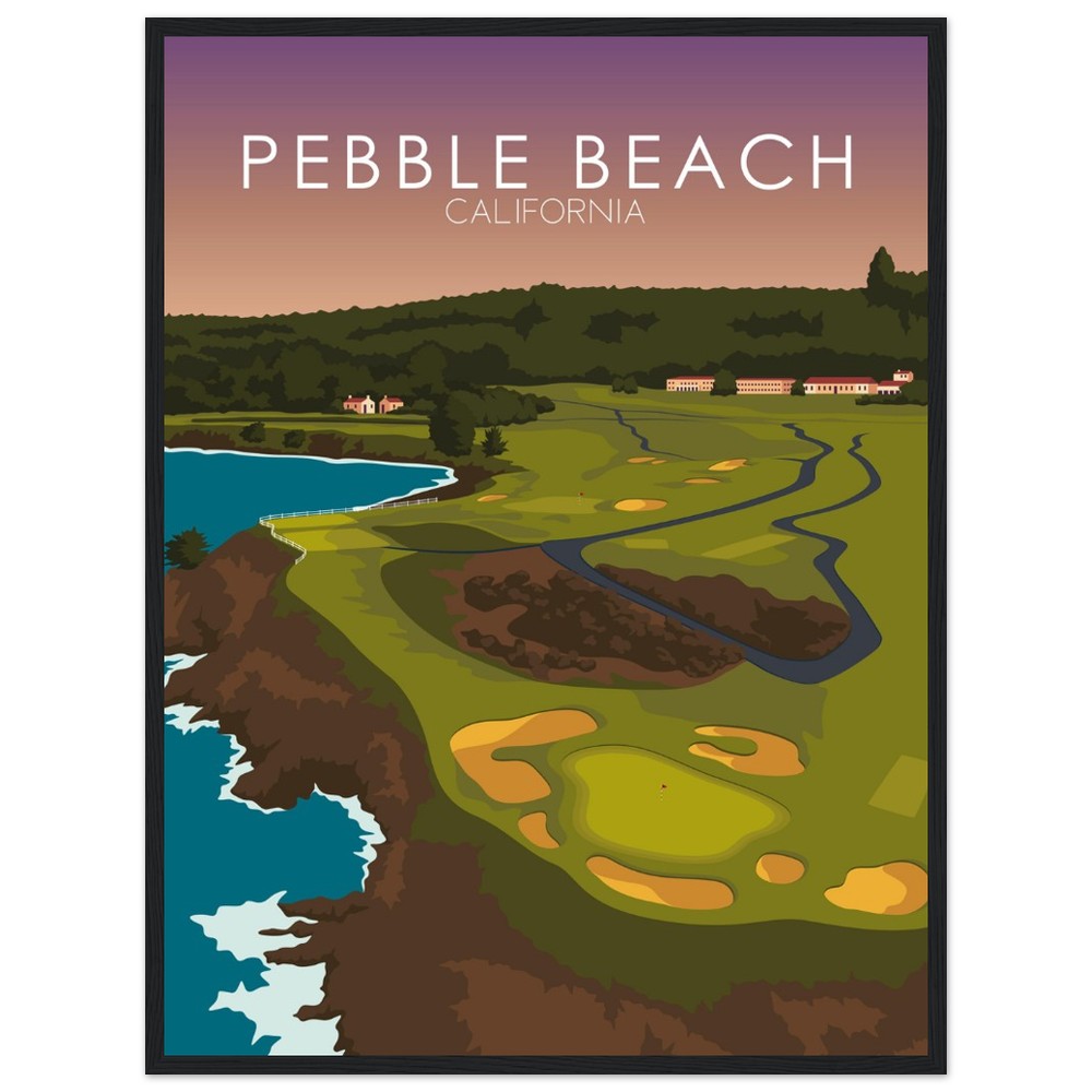 Pebble Beach Golf Course Sunset Print