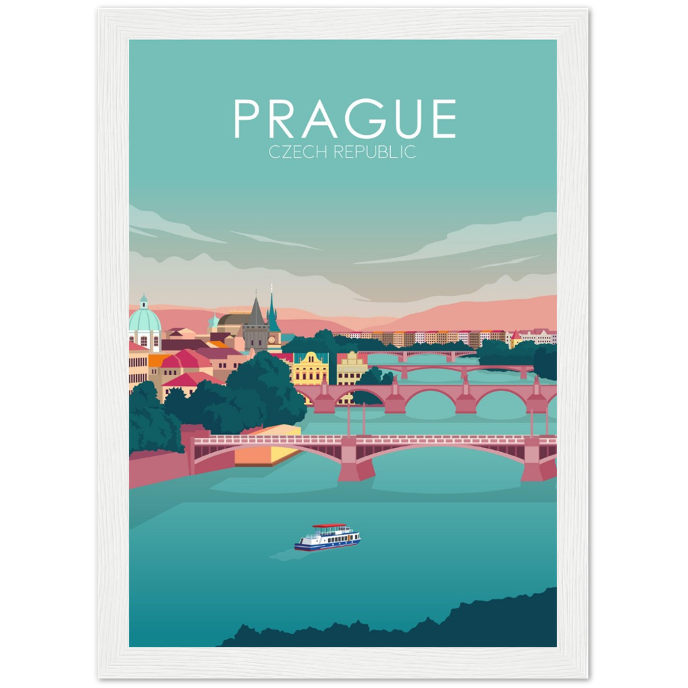 Prague Poster | Prague Wall Art | Prague Pastel Print
