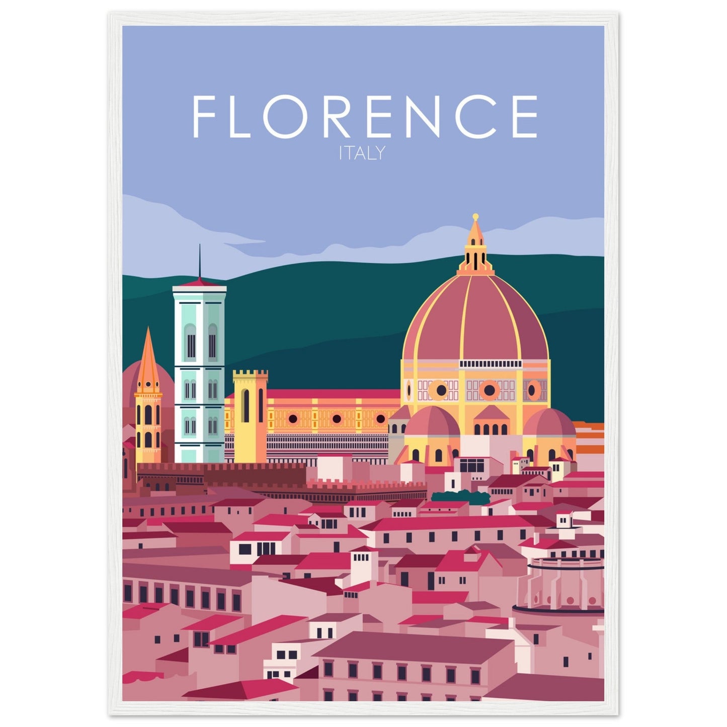 Florence Poster | Florence Wall Art | Florence Pastel Print