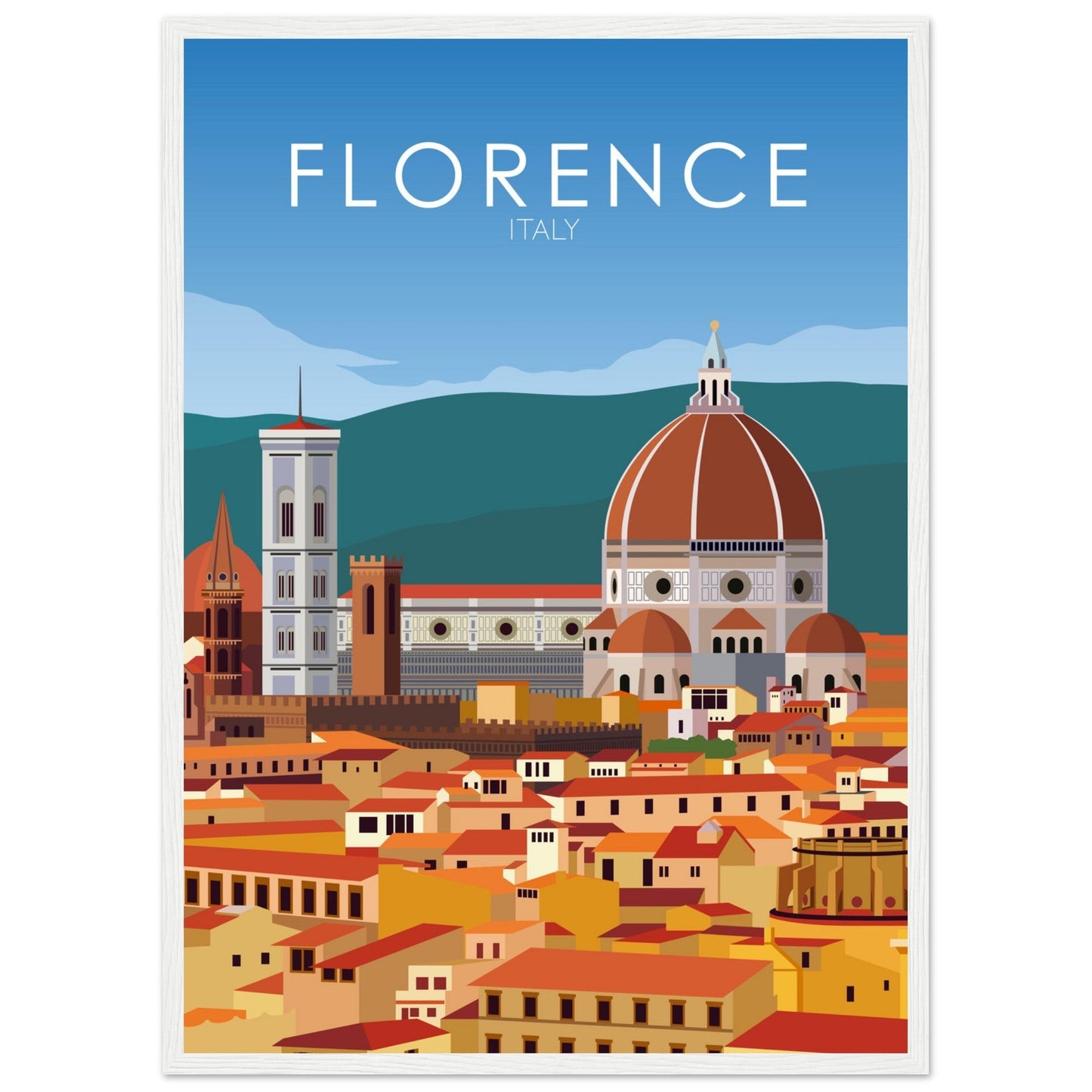 Florence Poster | Florence Wall Art | Florence Daytime Print