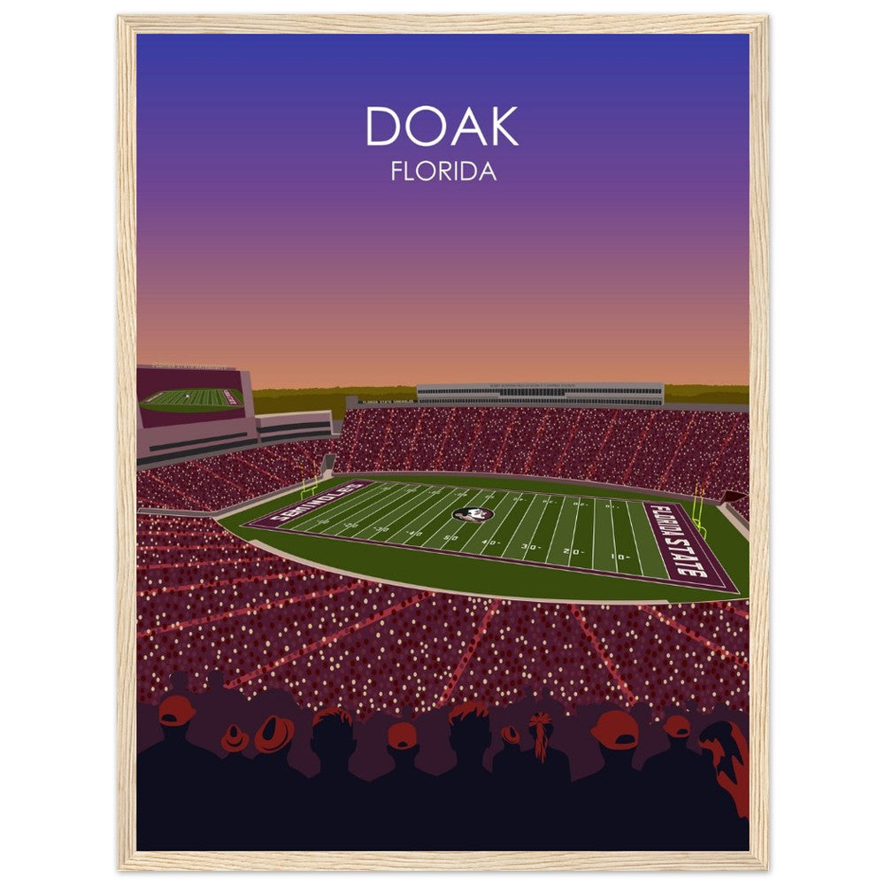 Doak Campbell Stadium Poster | Florida State University Football Stadium Print