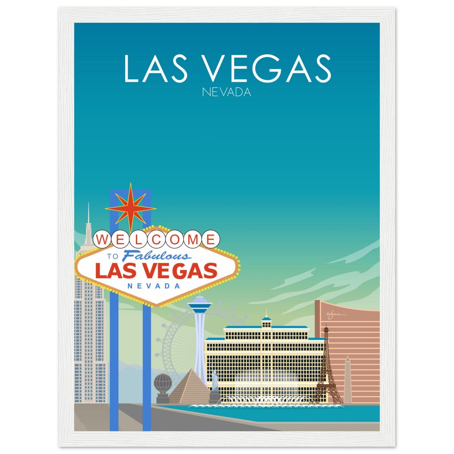 Las Vegas Poster | Las Vegas Wall Art | Las Vegas Daytime Print