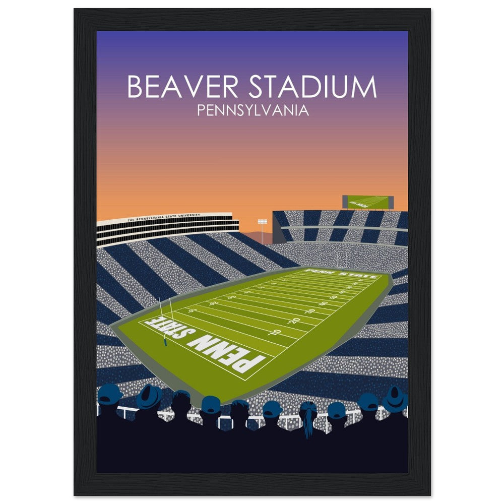 Beaver Stadium Poster | Penn State University Football Stadium Print
