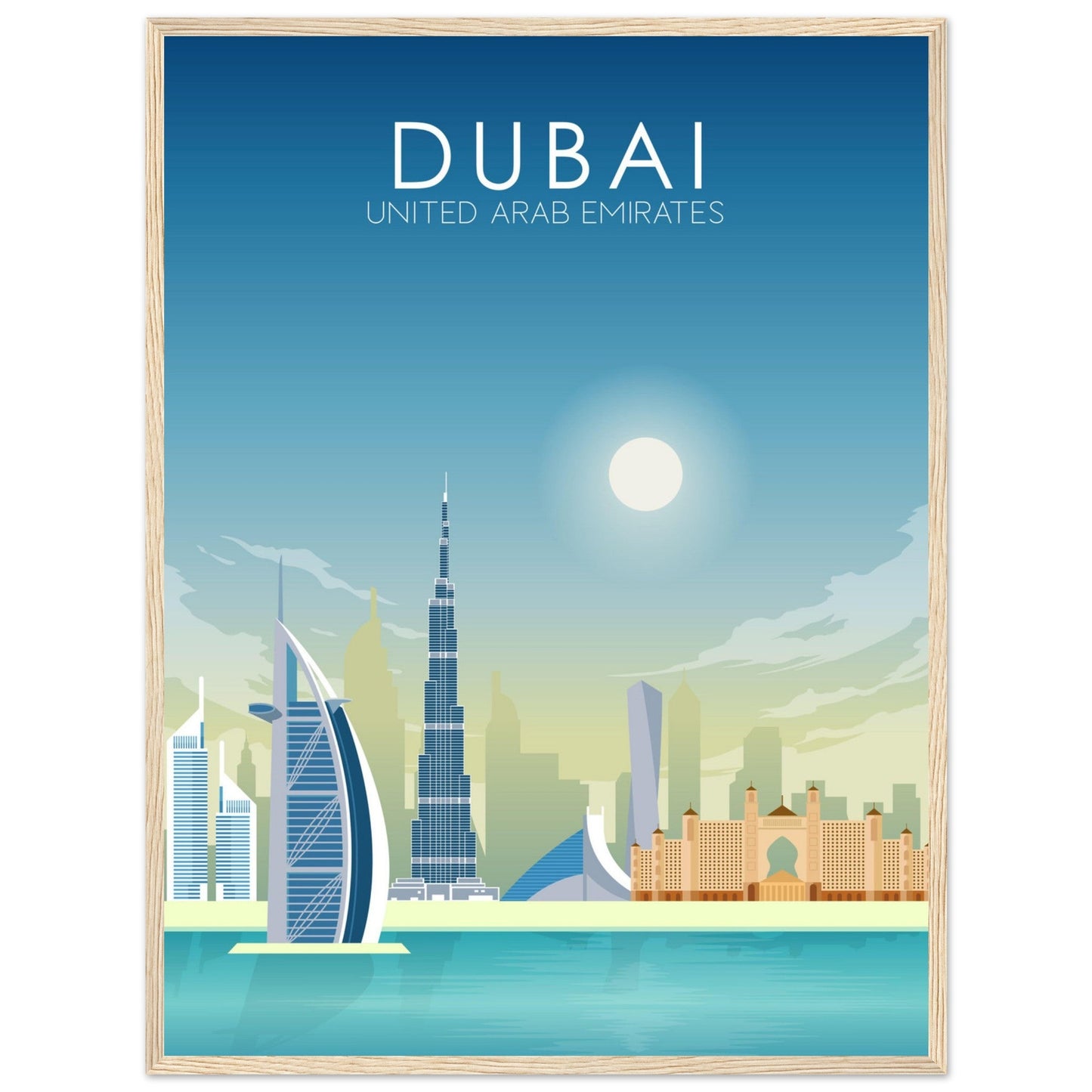 Dubai Poster | Dubai Wall Art | Dubai Daytime Print