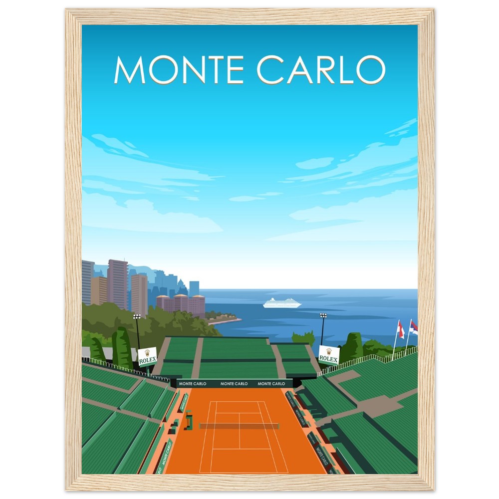 Monte Carlo ATP Masters Tennis Stadium Poster