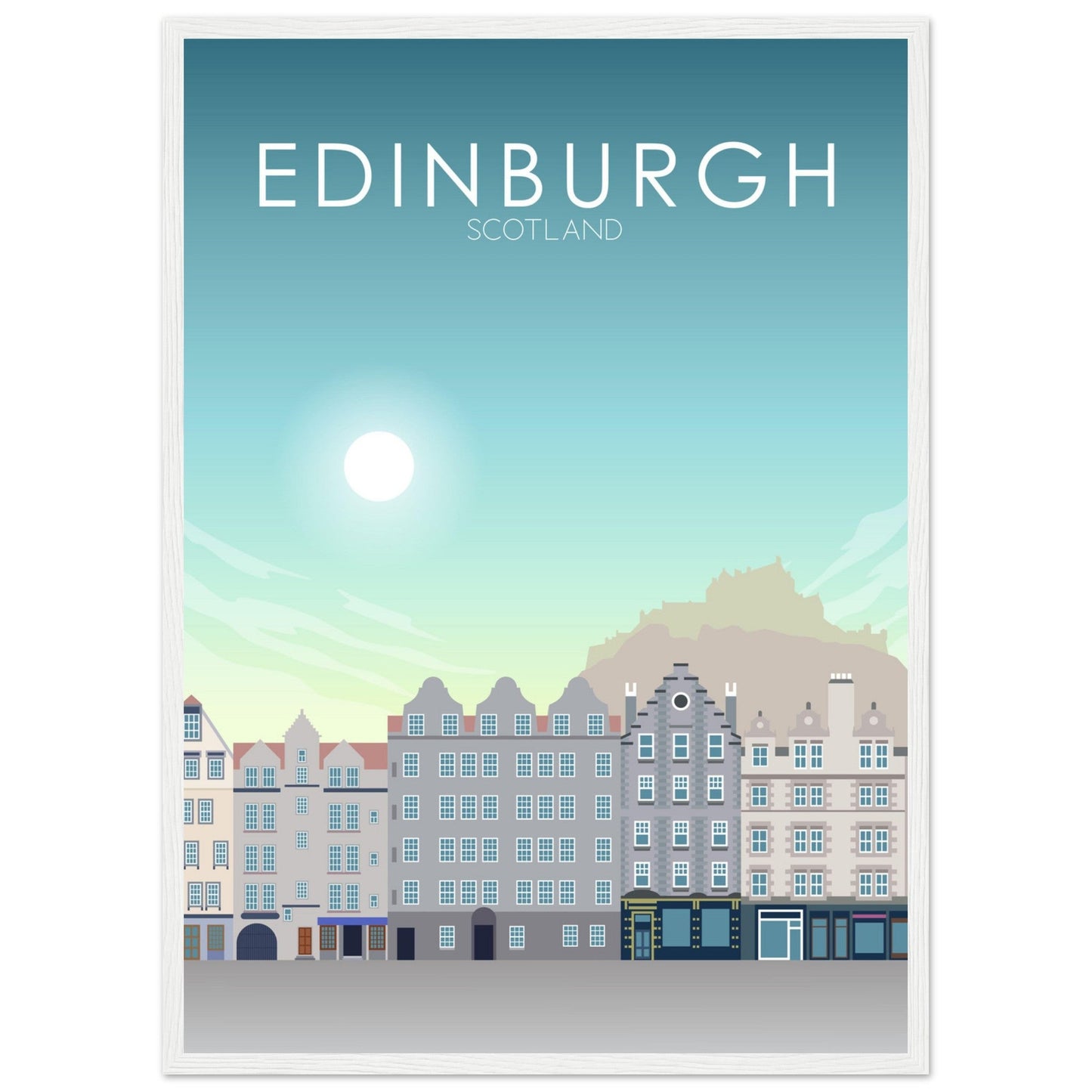 Edinburgh Poster | Edinburgh Wall Art | Edinburgh Daytime Print