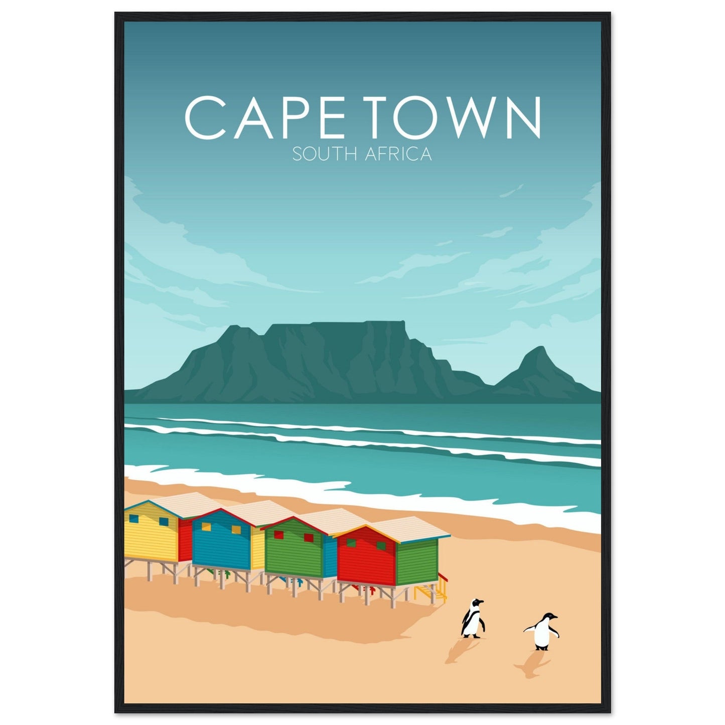 Cape Town Poster | Cape Town Wall Art | Cape Town Daytime Print