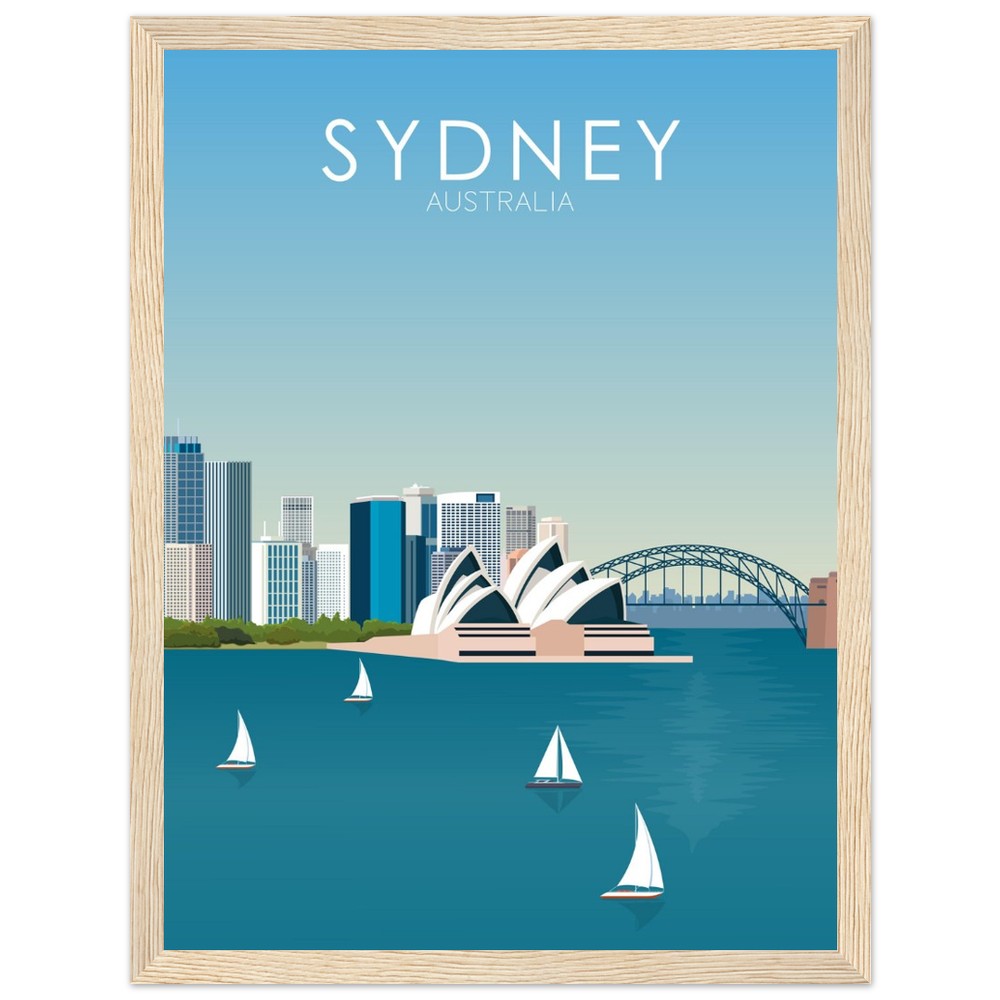 Sydney Poster | Sydney Wall Art | Sydney Daytime Print