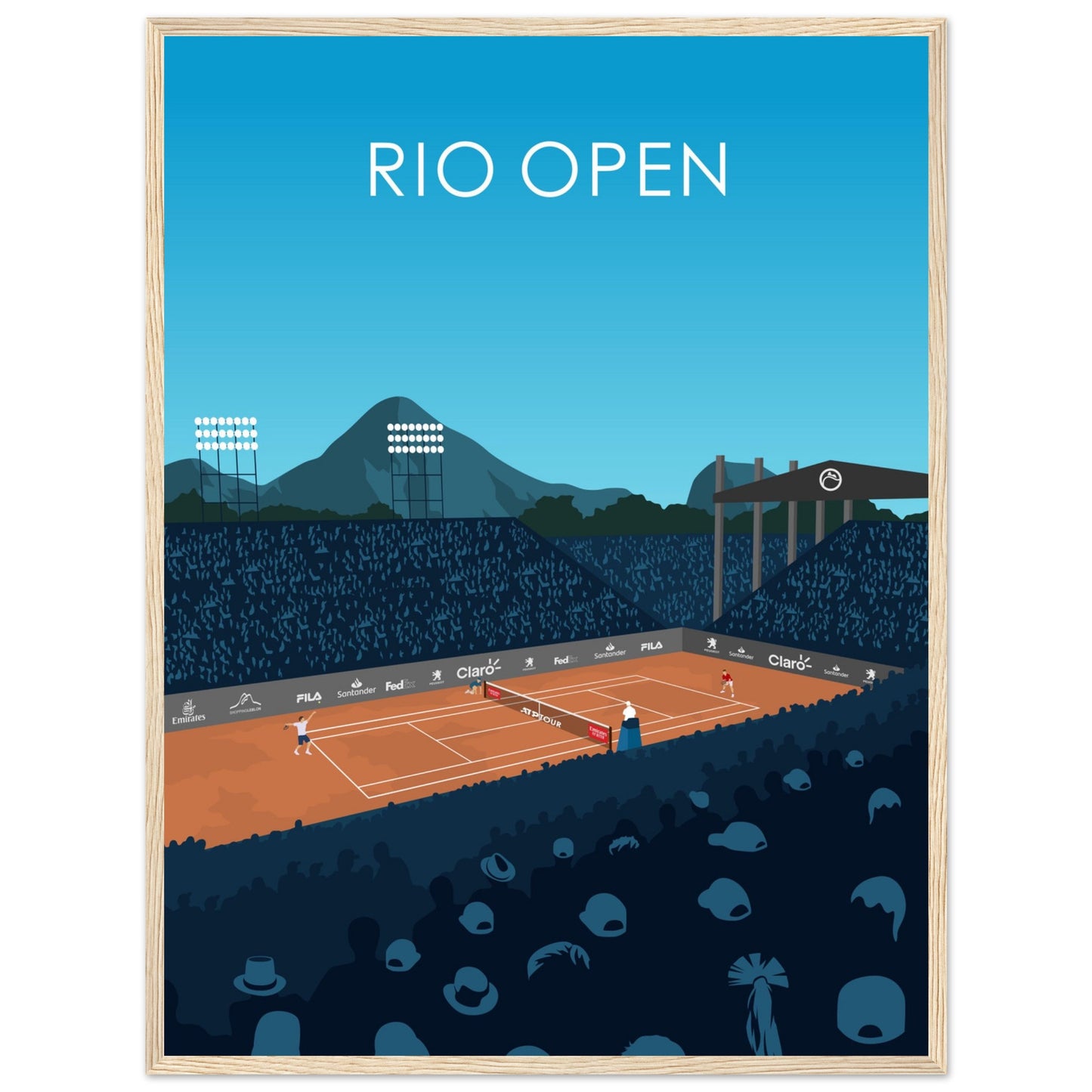 Rio Open ATP 500 Tennis Stadium Poster