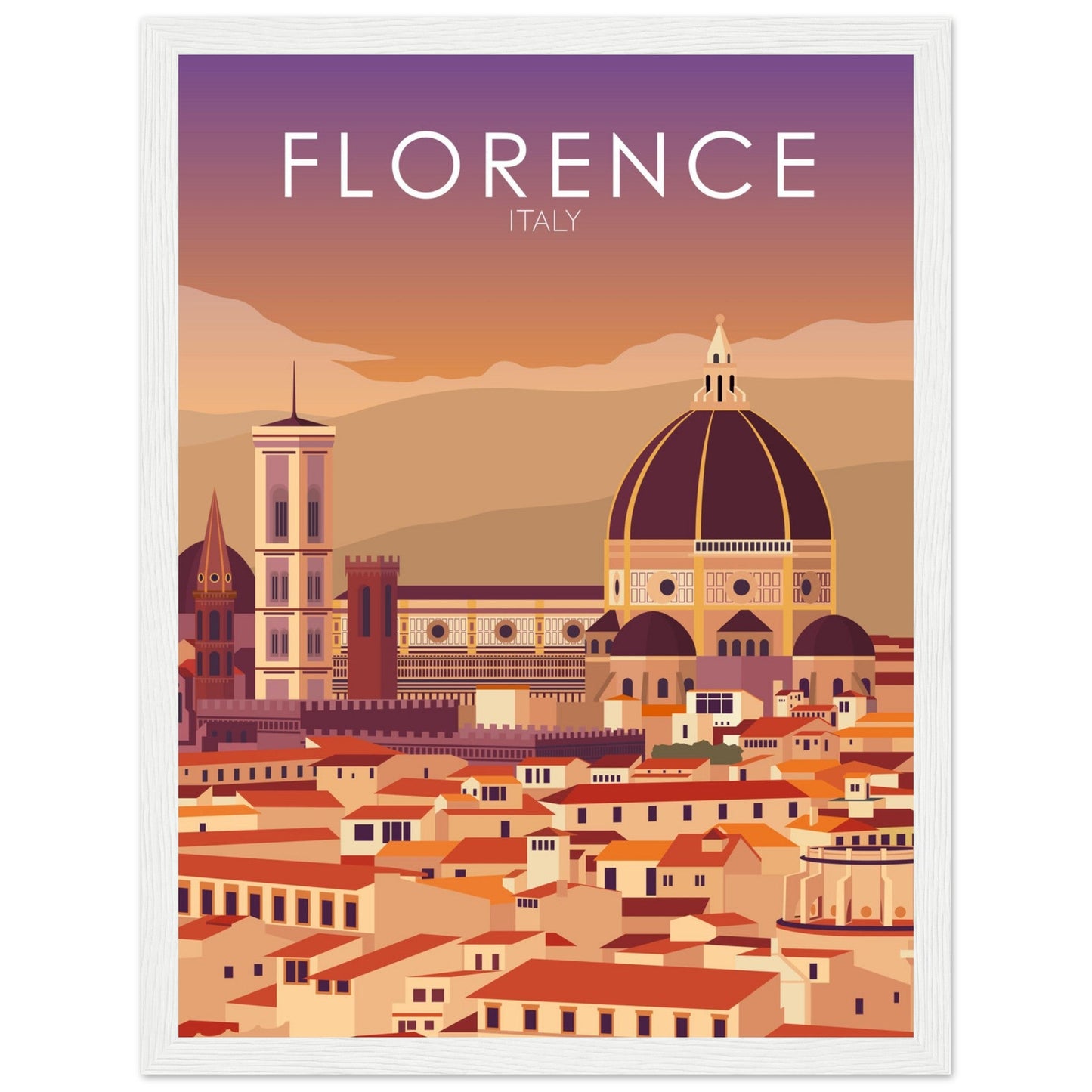 Florence Poster | Florence Wall Art | Florence Sunset Print