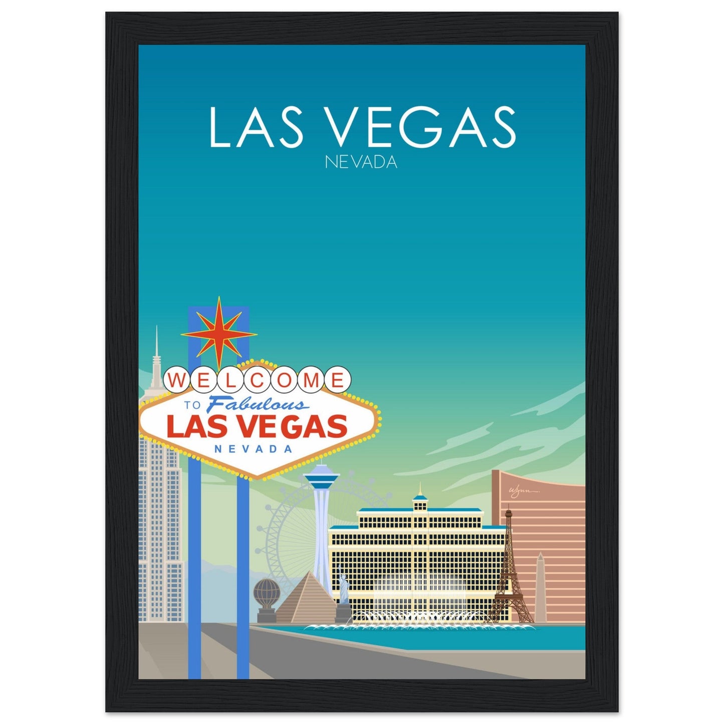 Las Vegas Poster | Las Vegas Wall Art | Las Vegas Daytime Print