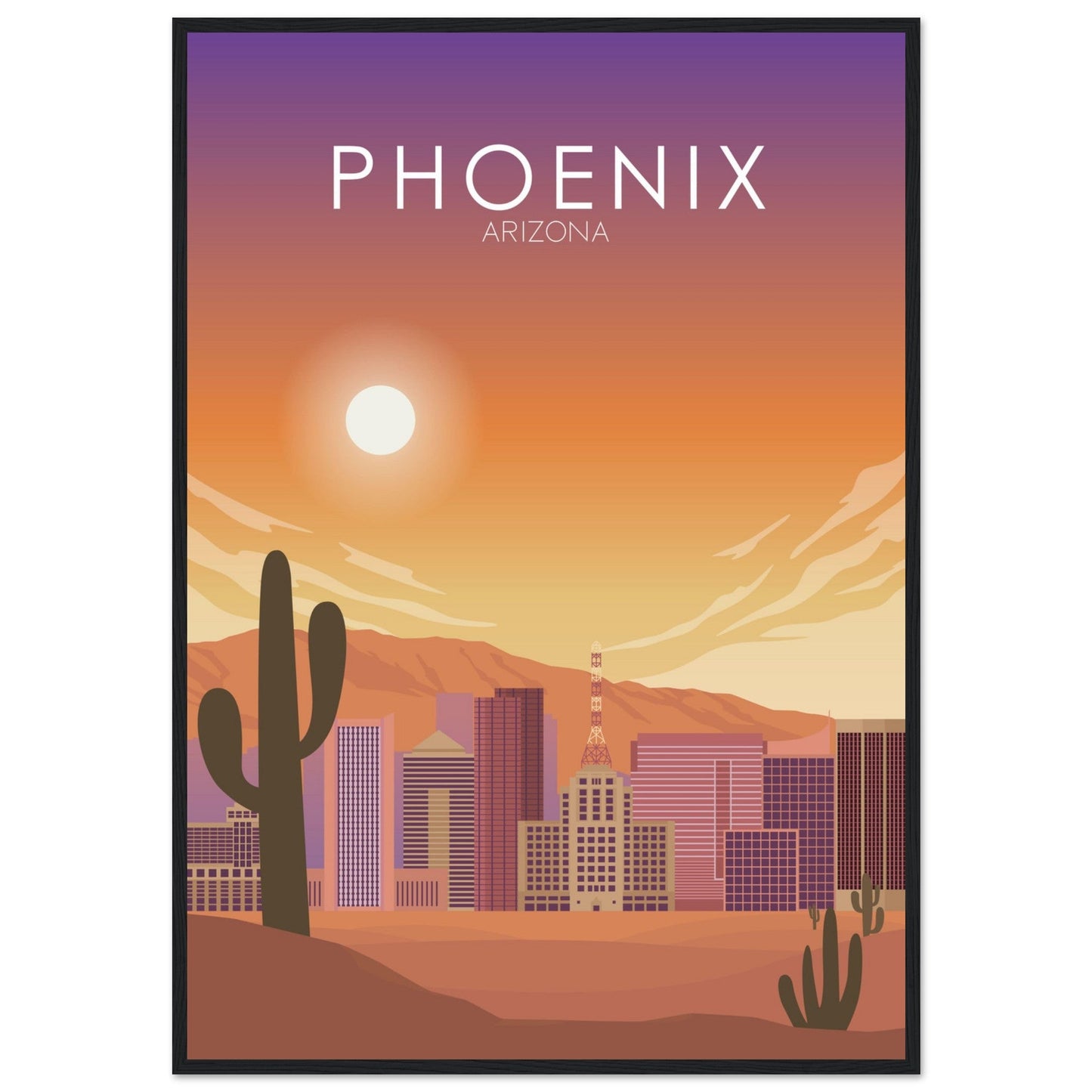 Phoenix Poster | Phoenix Wall Art | Phoenix Sunset Print