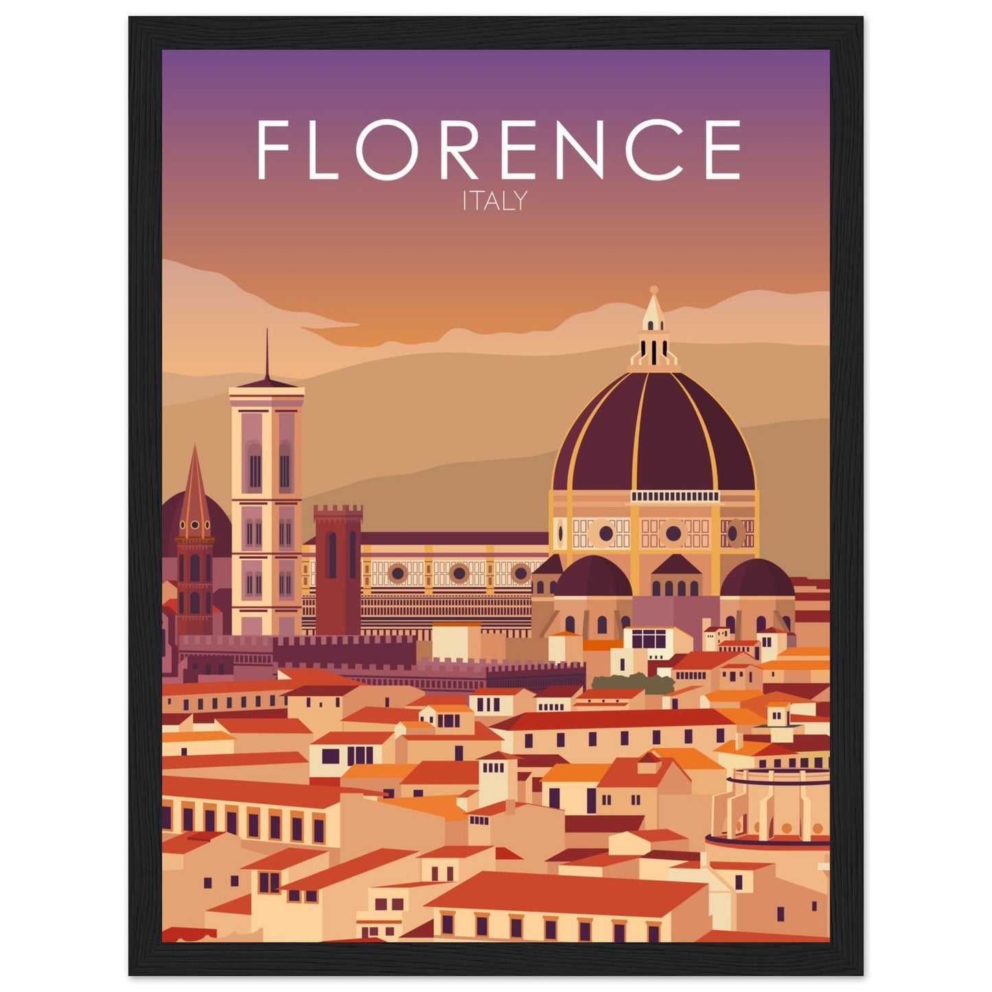 Florence Poster | Florence Wall Art | Florence Sunset Print