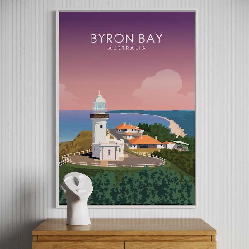 Byron Bay Poster | Byron Bay Wall Art | Byron Bay Pastel Print
