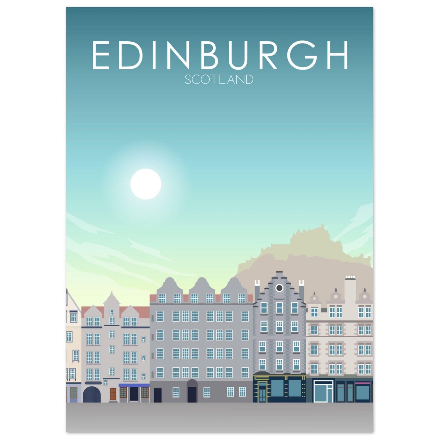 Edinburgh Poster | Edinburgh Wall Art | Edinburgh Daytime Print