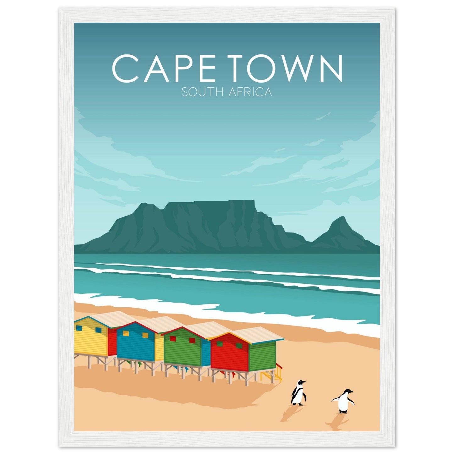 Cape Town Poster | Cape Town Wall Art | Cape Town Daytime Print
