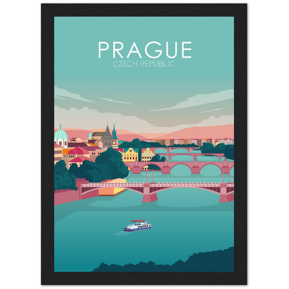 Prague Poster | Prague Wall Art | Prague Pastel Print