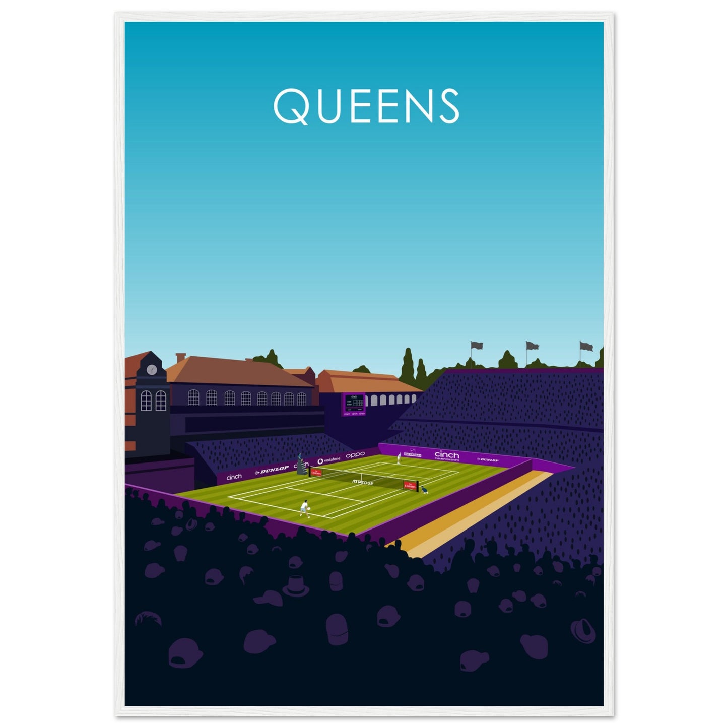 Queens Club Centre Court Cinch Championships Tennis Poster