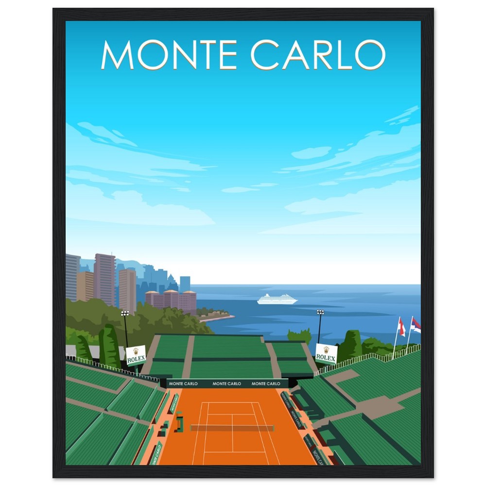 Monte Carlo ATP Masters Tennis Stadium Poster