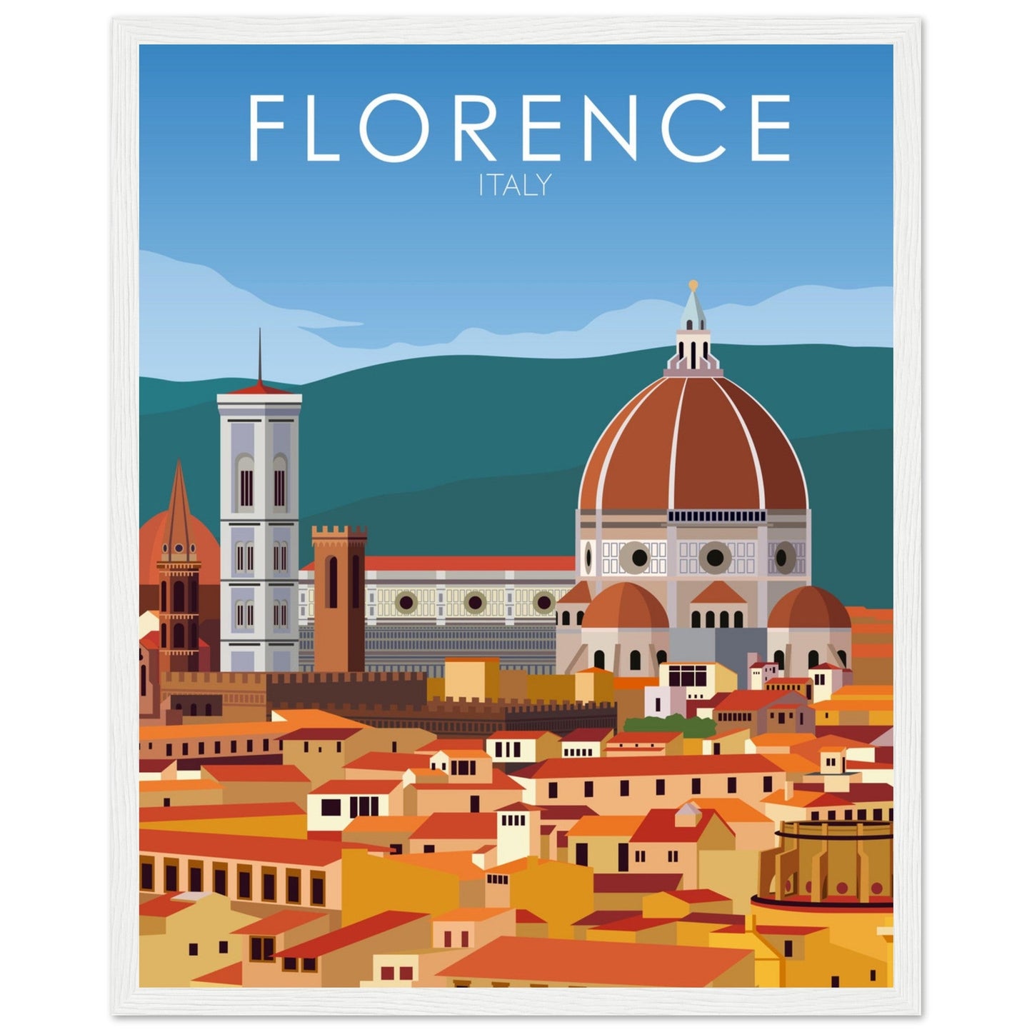Florence Poster | Florence Wall Art | Florence Daytime Print