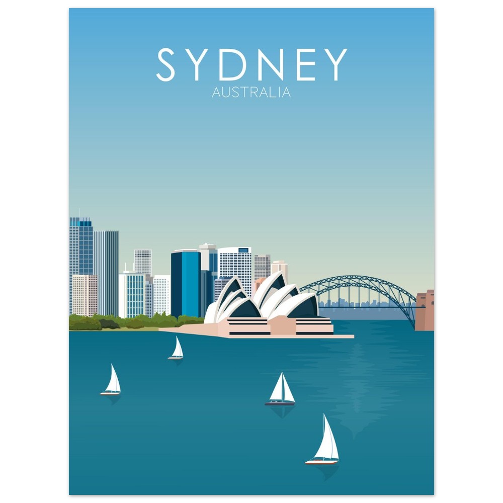 Sydney Poster | Sydney Wall Art | Sydney Daytime Print