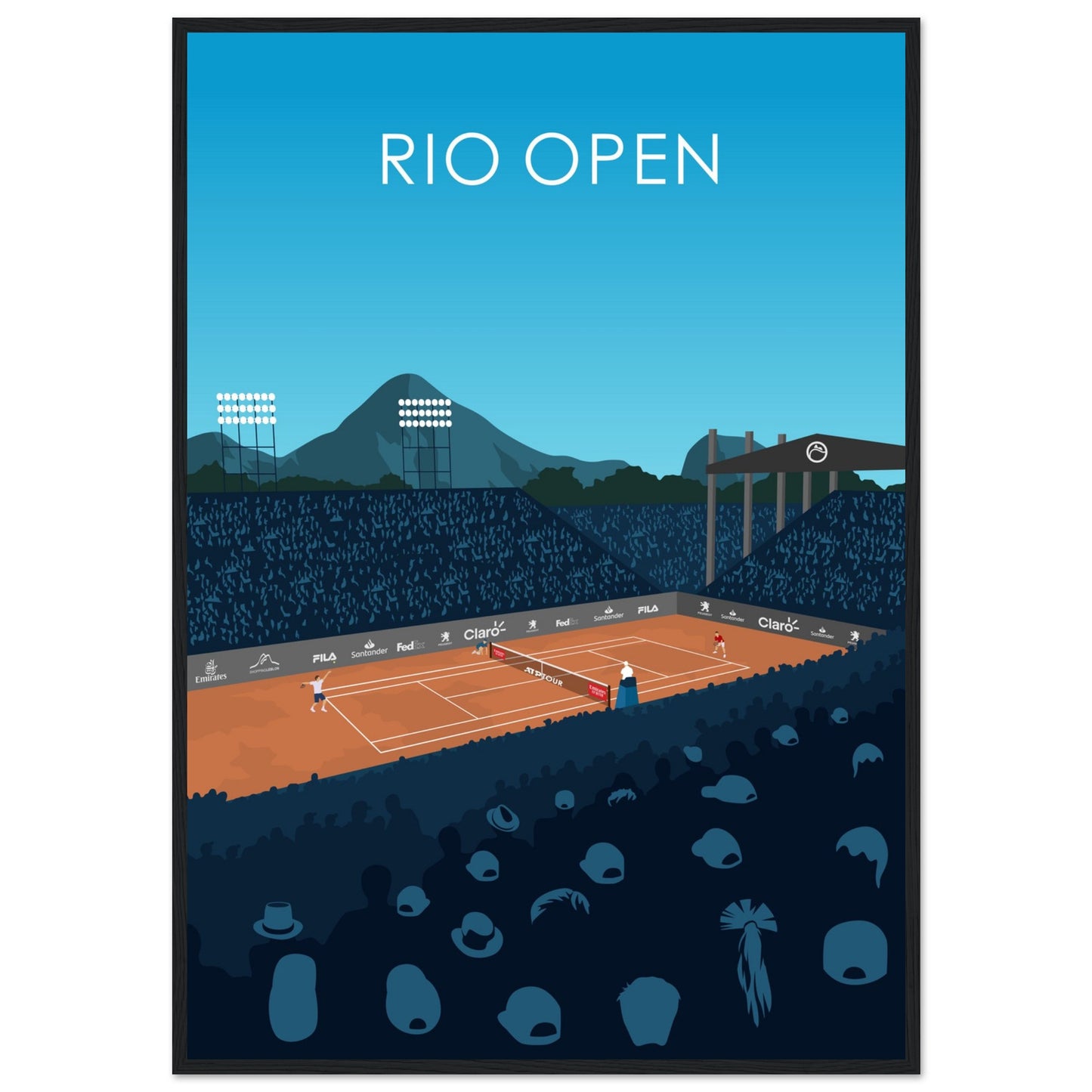 Rio Open ATP 500 Tennis Stadium Poster
