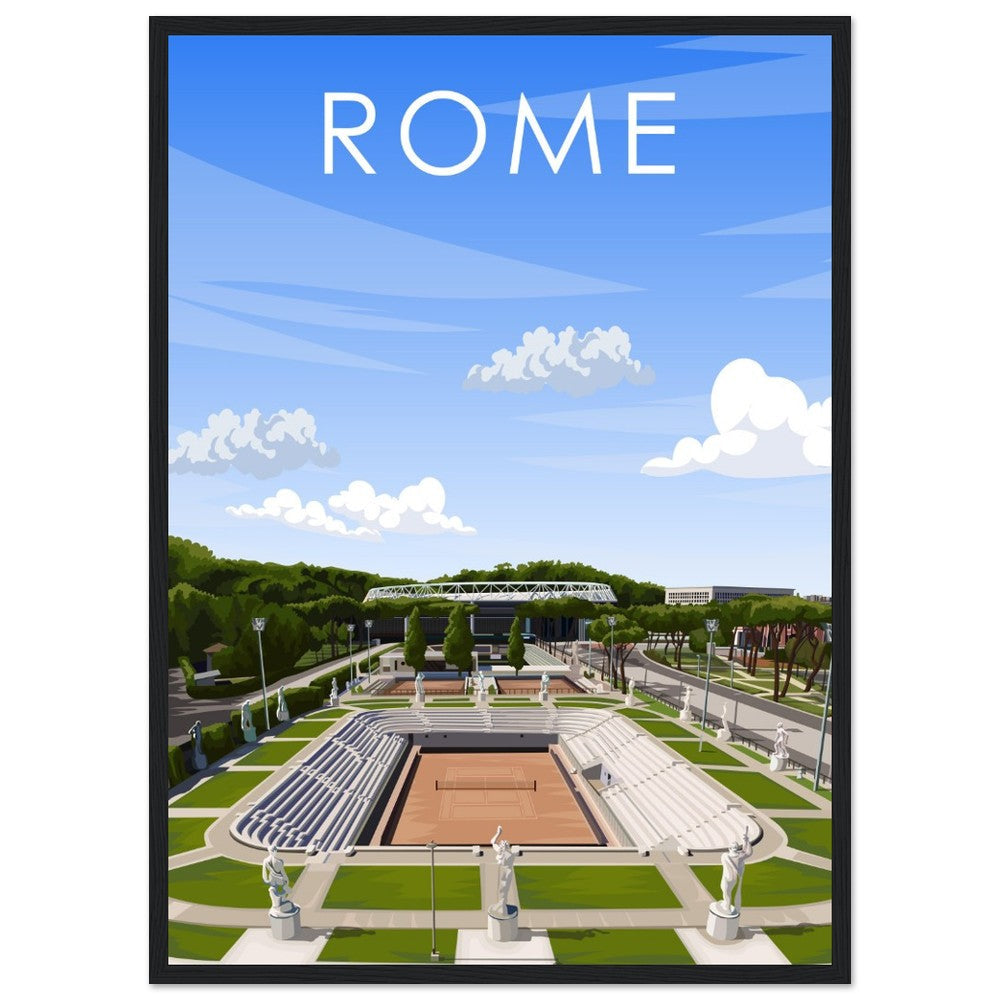 Rome ATP/WTA Masters Pietrangeli Tennis Stadium Poster