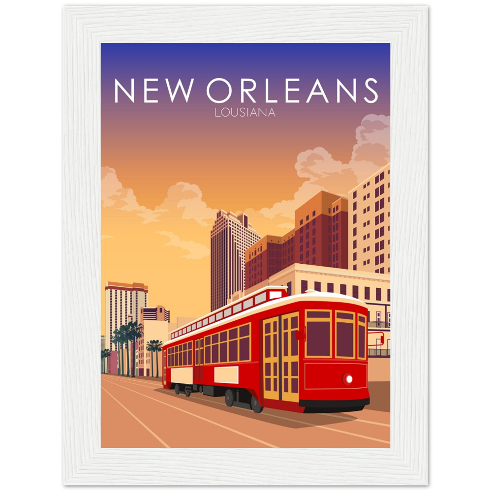 New Orleans Poster | New Orleans Wall Art | New Orleans Sunset Print