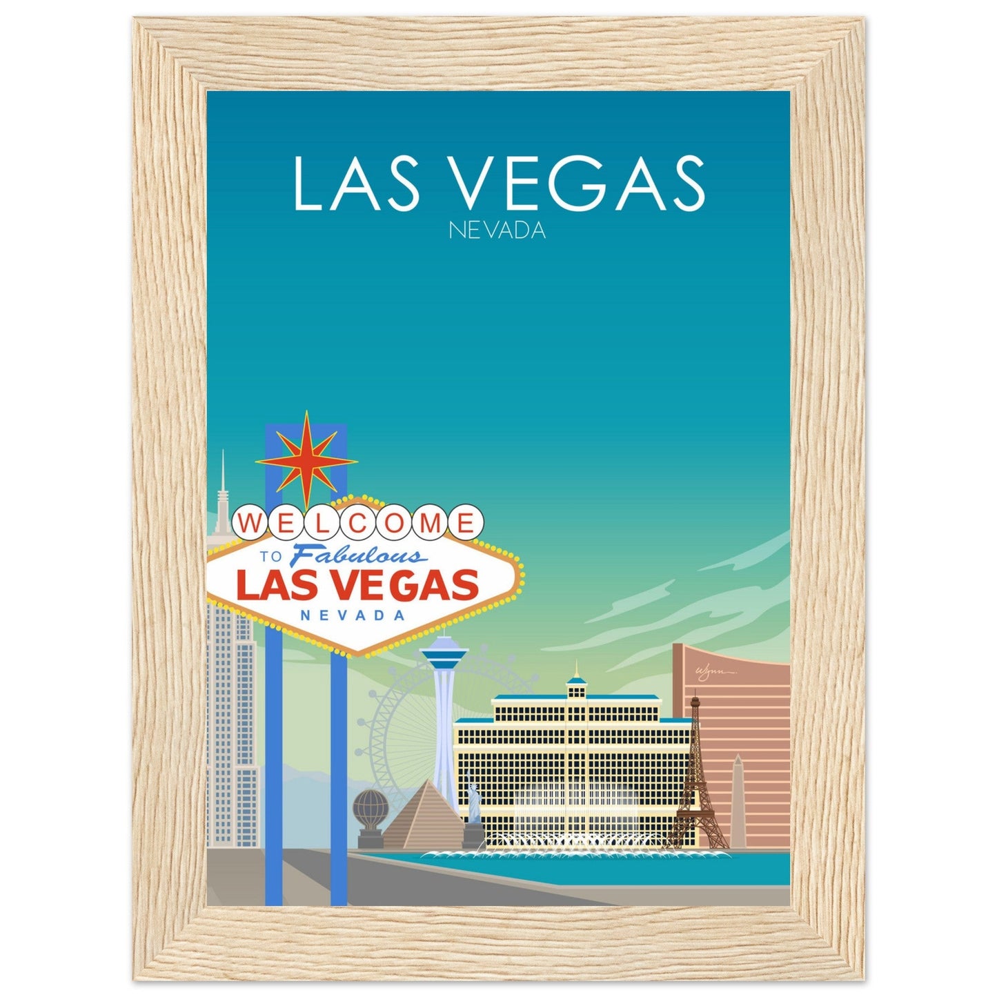 Las Vegas Poster | Las Vegas Wall Art | Las Vegas Daytime Print