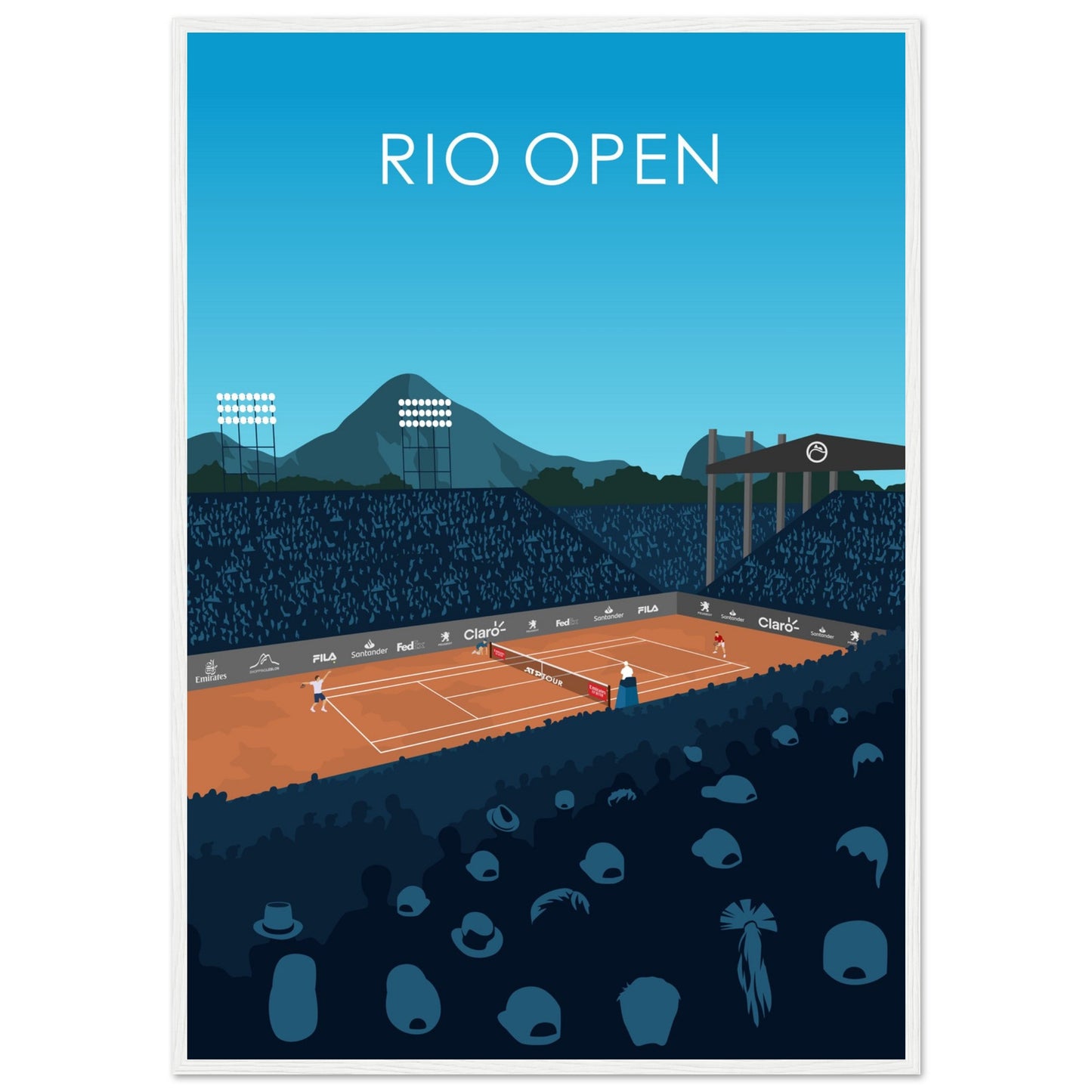 Rio Open ATP 500 Tennis Stadium Poster
