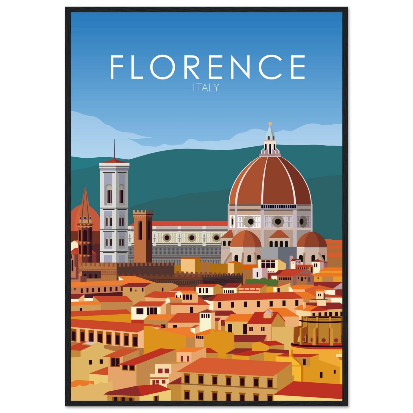 Florence Poster | Florence Wall Art | Florence Daytime Print