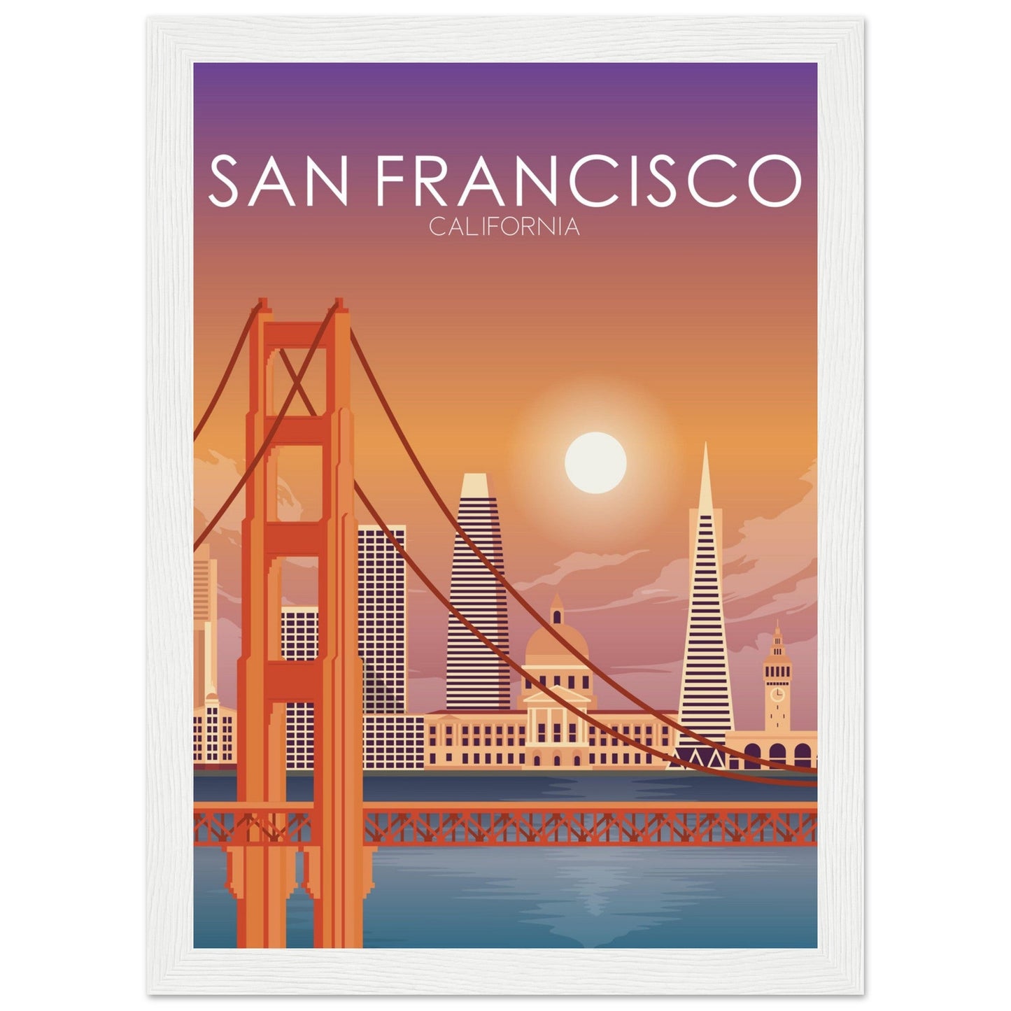 San Francisco Poster | San Francisco Wall Art | San Francisco Sunset Print