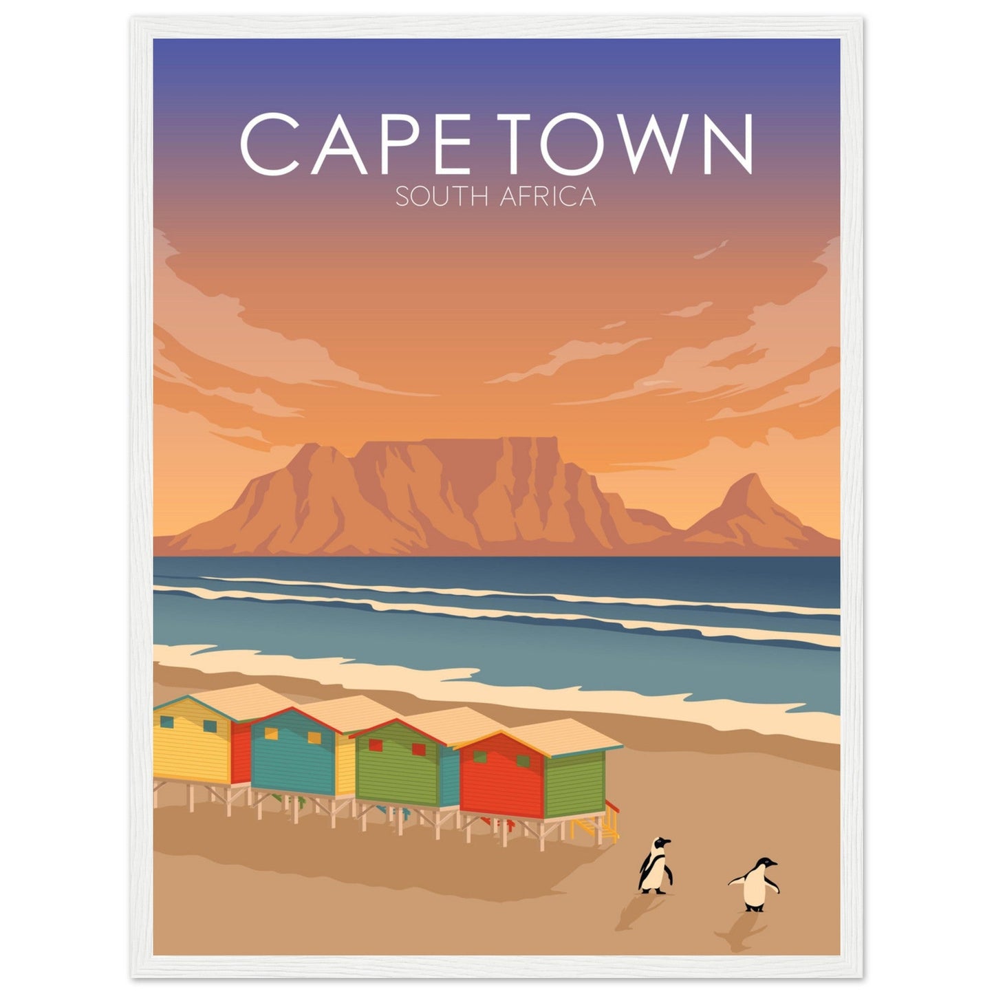 Cape Town Poster | Cape Town Wall Art | Cape Town Sunset Print