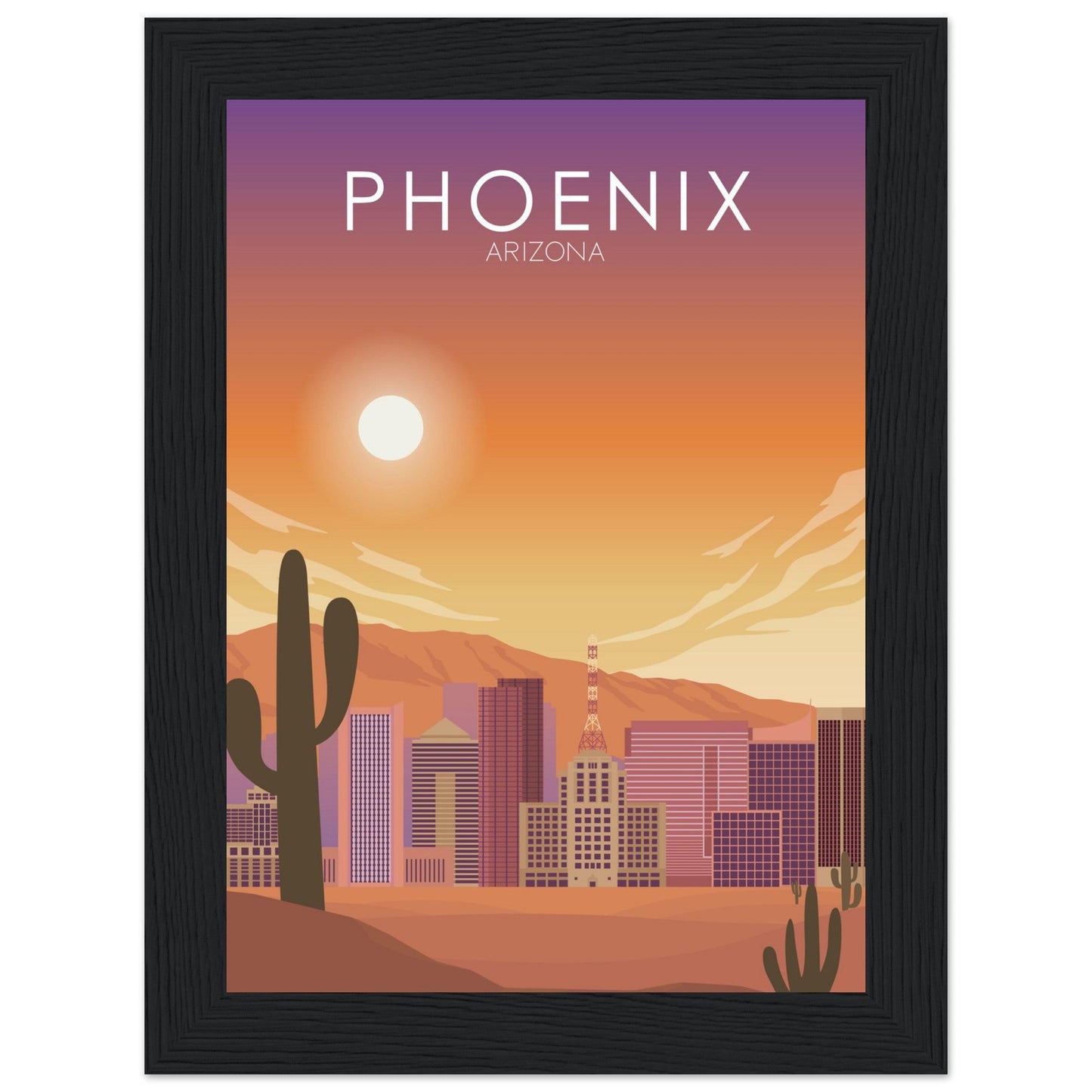 Phoenix Poster | Phoenix Wall Art | Phoenix Sunset Print