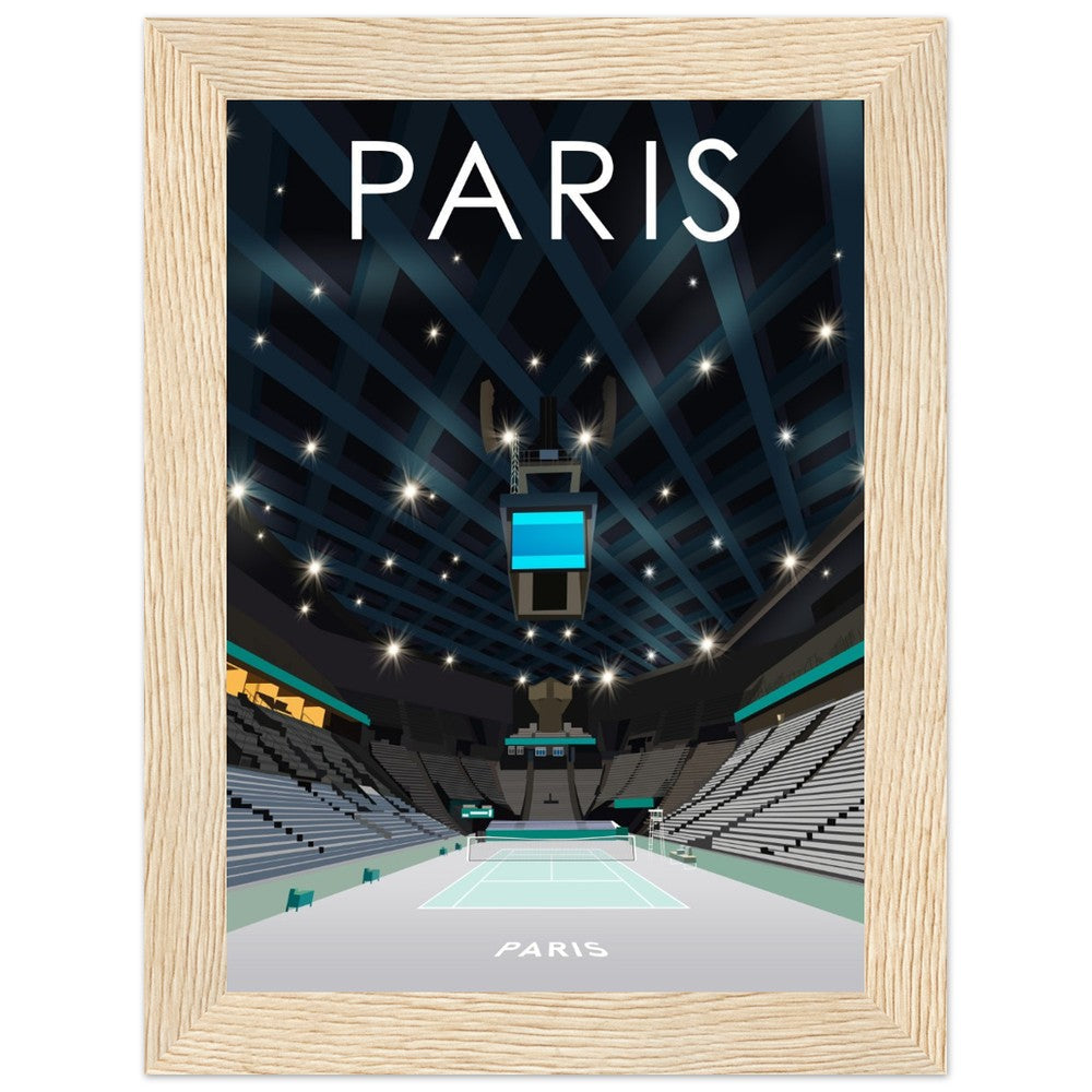 Paris Indoors ATP Masters Tennis Stadium Poster