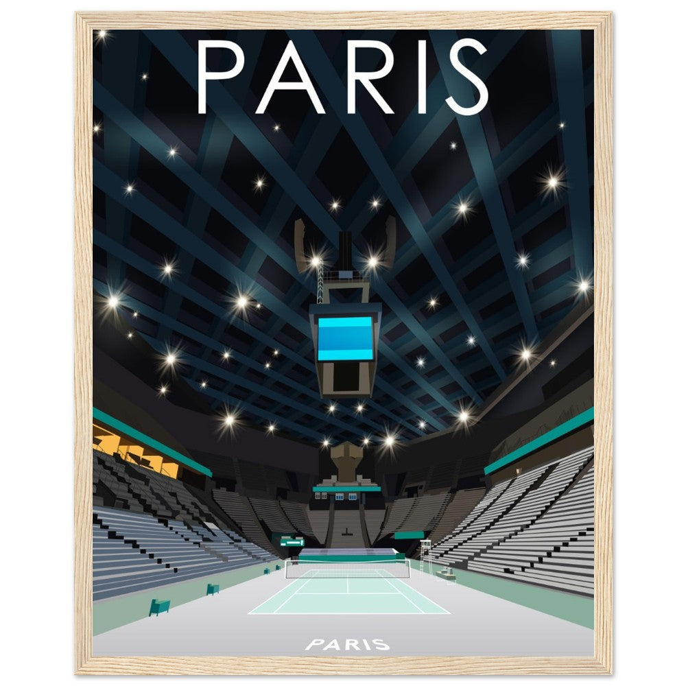 Paris Indoors ATP Masters Tennis Stadium Poster