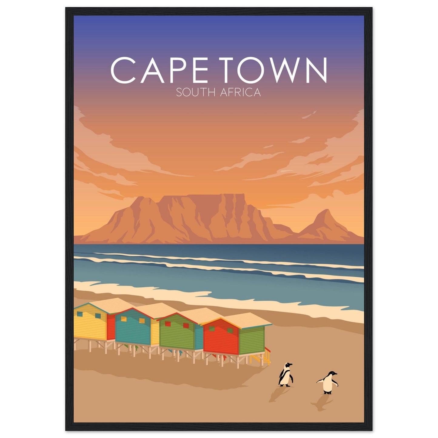 Cape Town Poster | Cape Town Wall Art | Cape Town Sunset Print