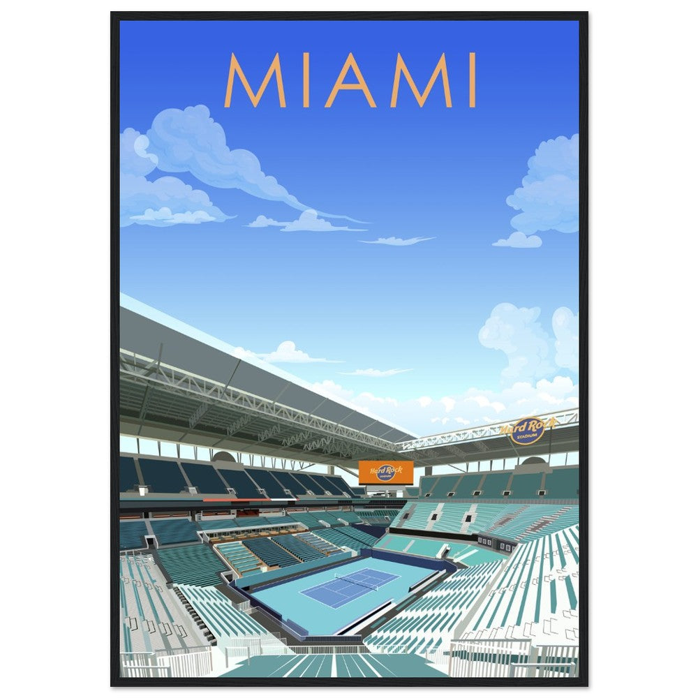 Miami Open ATP/WTA Tennis Stadium Poster
