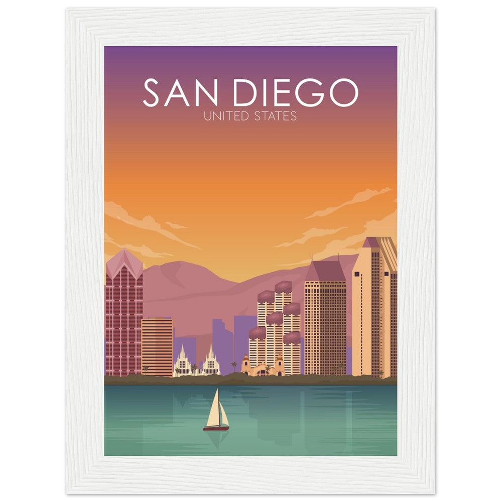 San Diego Poster | San Diego Wall Art | San Diego Sunset Print