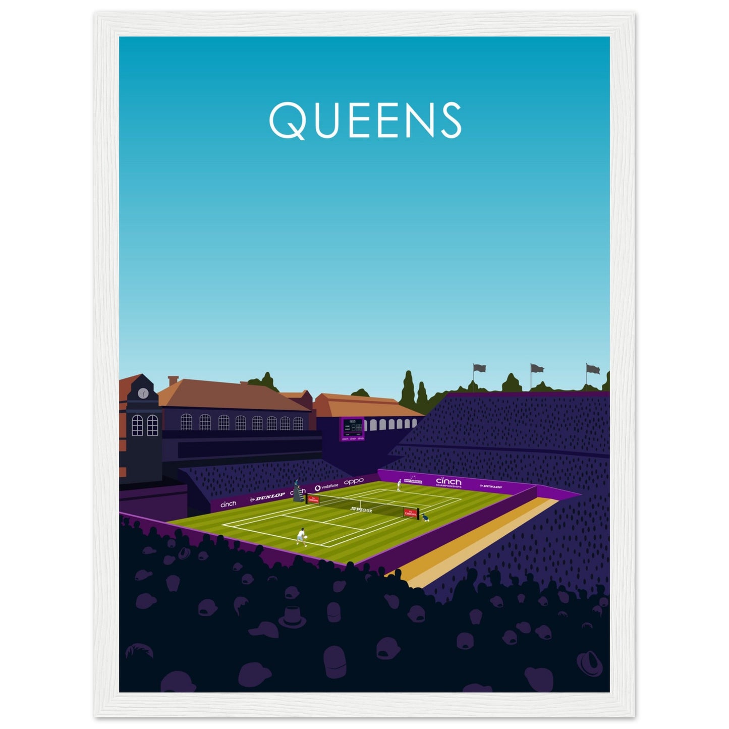 Queens Club Centre Court Cinch Championships Tennis Poster