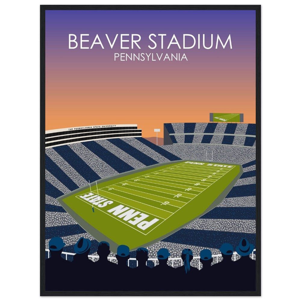 Beaver Stadium Poster | Penn State University Football Stadium Print