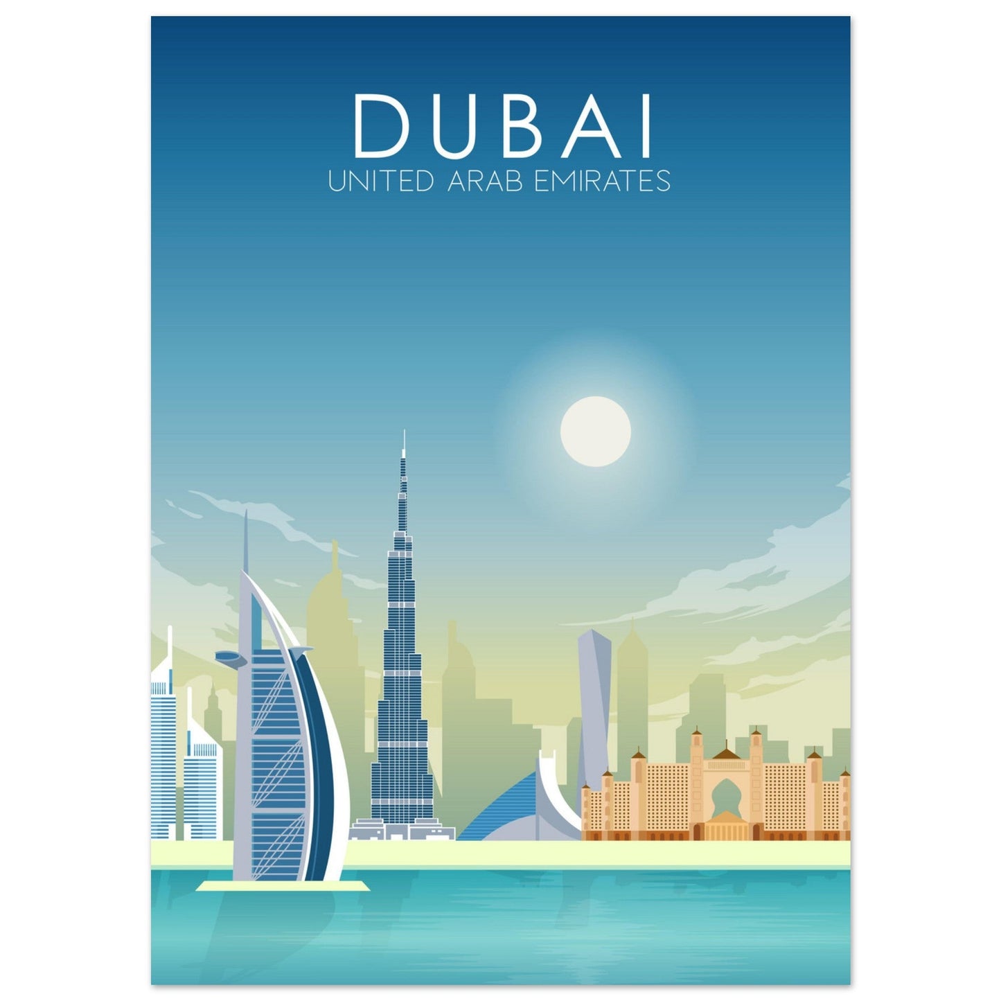 Dubai Poster | Dubai Wall Art | Dubai Daytime Print