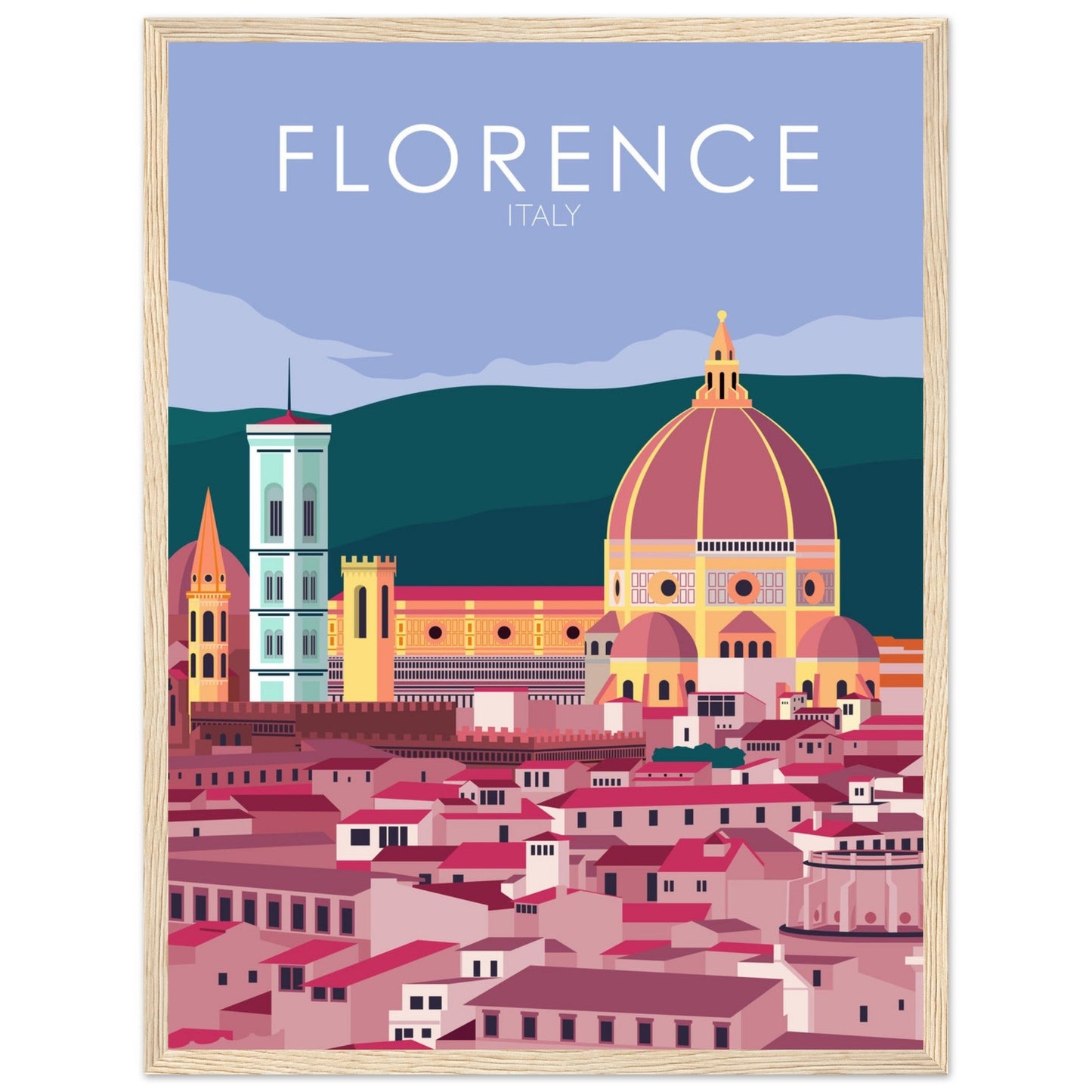 Florence Poster | Florence Wall Art | Florence Pastel Print