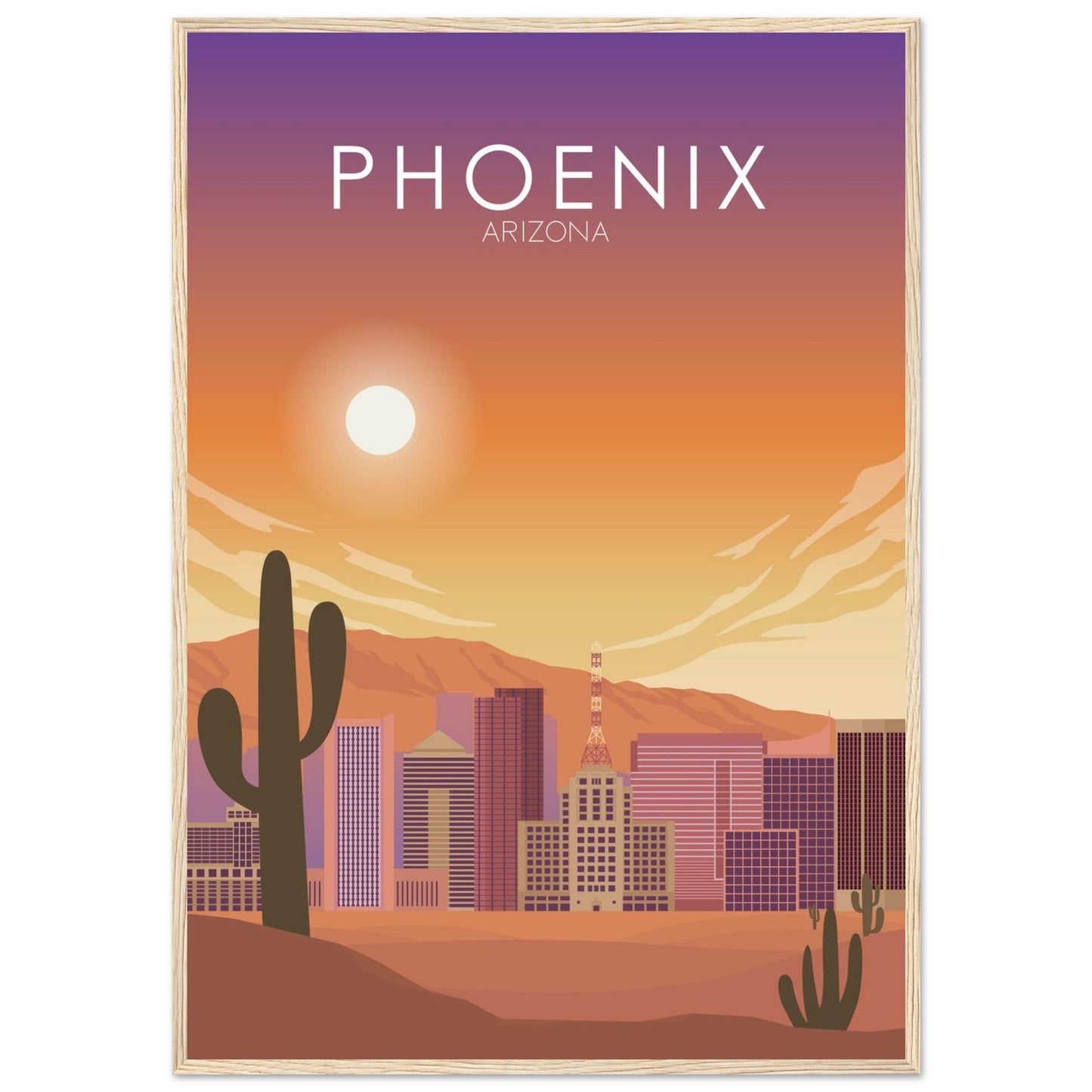 Phoenix Poster | Phoenix Wall Art | Phoenix Sunset Print