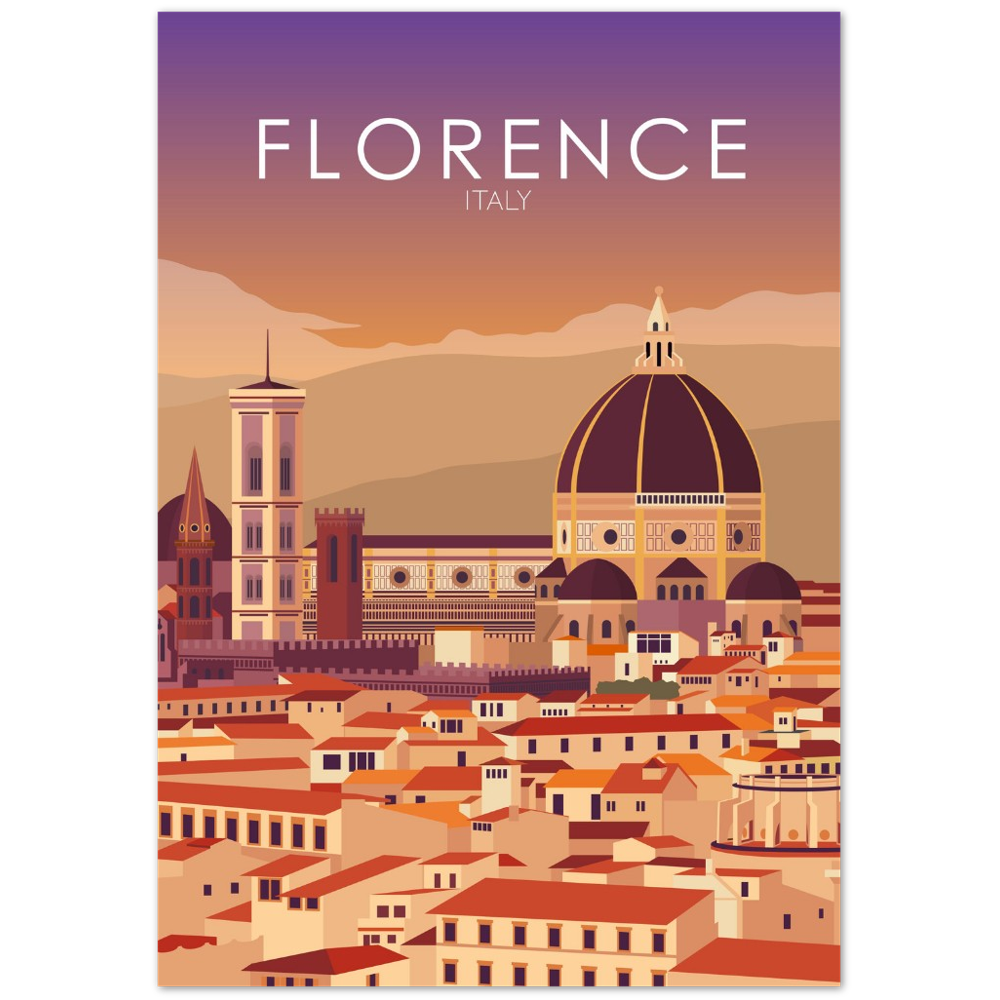 Florence Poster | Florence Wall Art | Florence Sunset Print