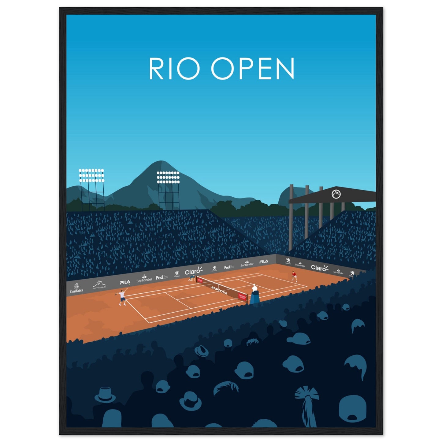 Rio Open ATP 500 Tennis Stadium Poster