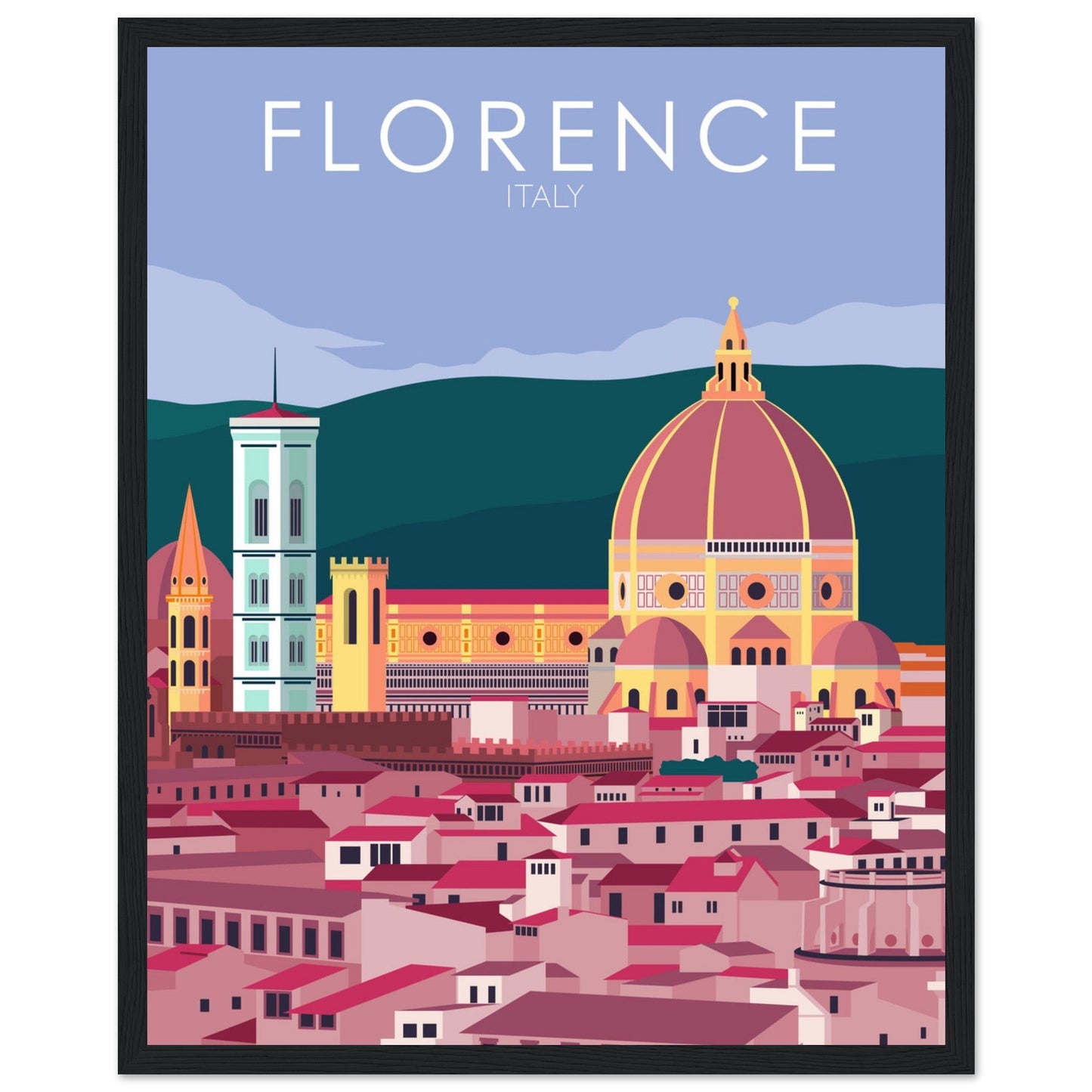 Florence Poster | Florence Wall Art | Florence Pastel Print