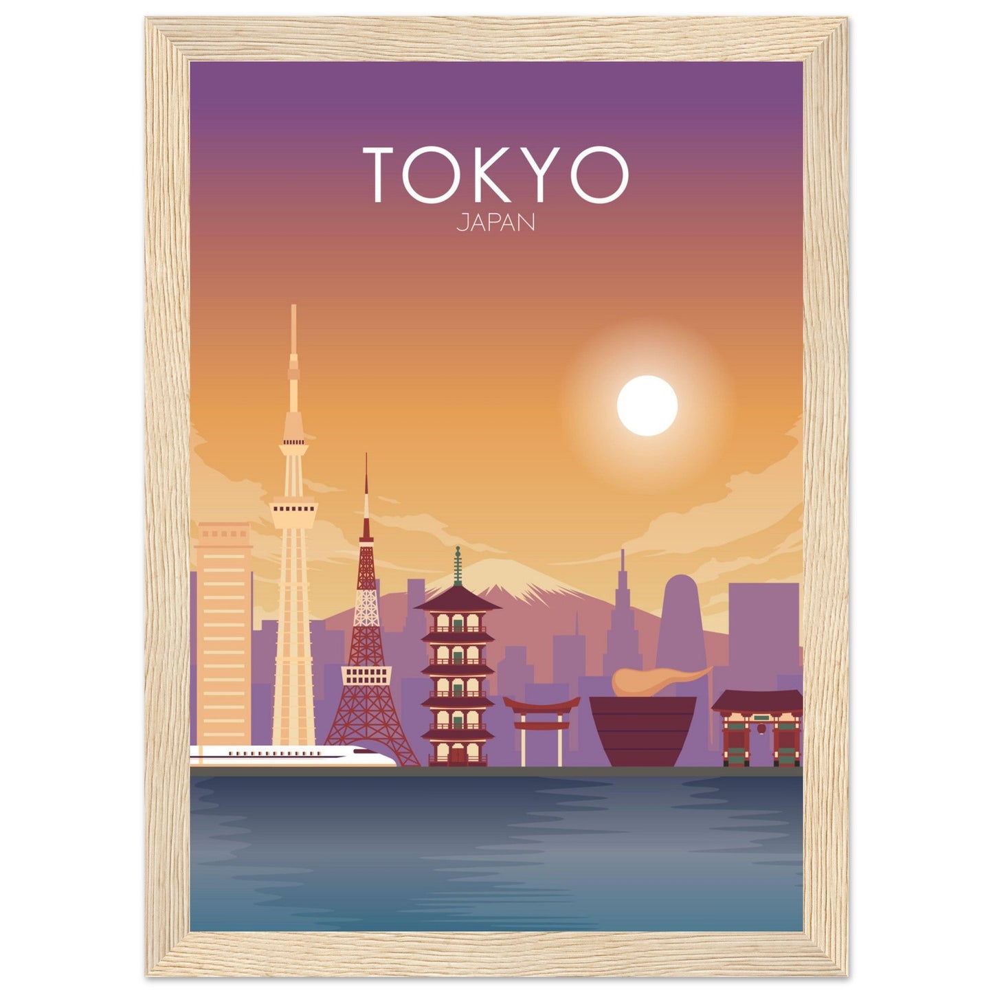 Tokyo Poster | Tokyo Wall Art | Tokyo Sunset Print