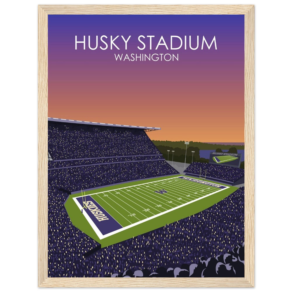 Husky Stadium Poster | University of Washington College Football Print